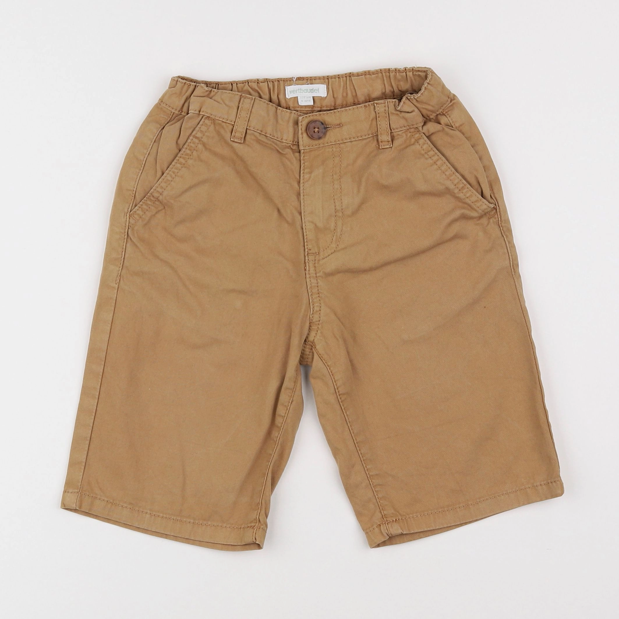 Vertbaudet - short beige - 8 ans