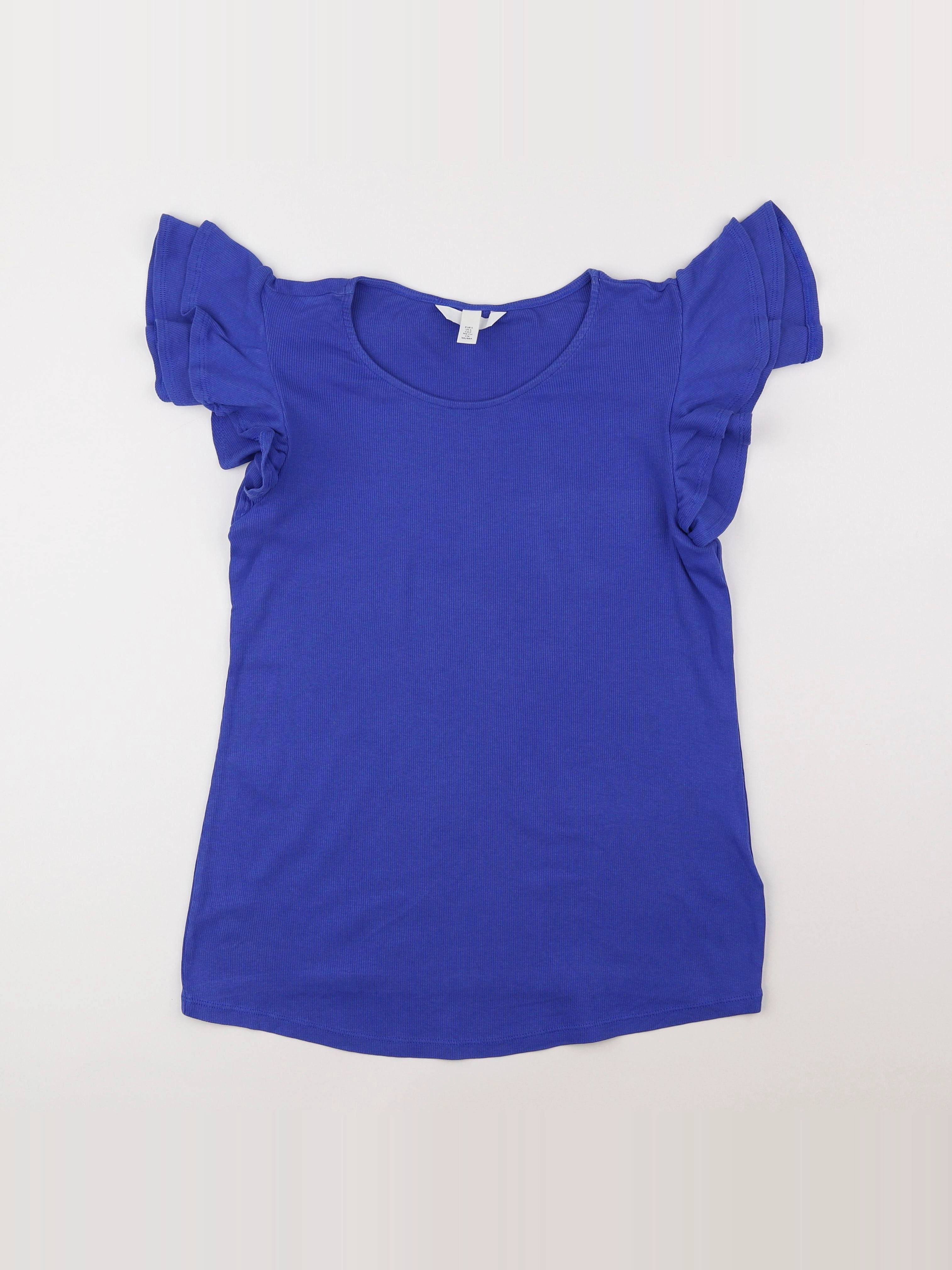 H&M - tee-shirt grossesse bleu - 36