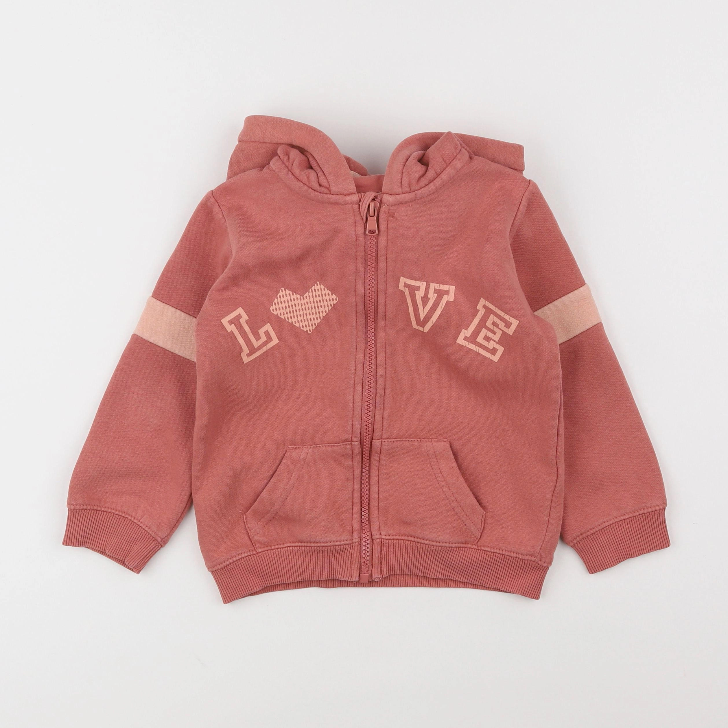 Vertbaudet - sweat rose - 4 ans