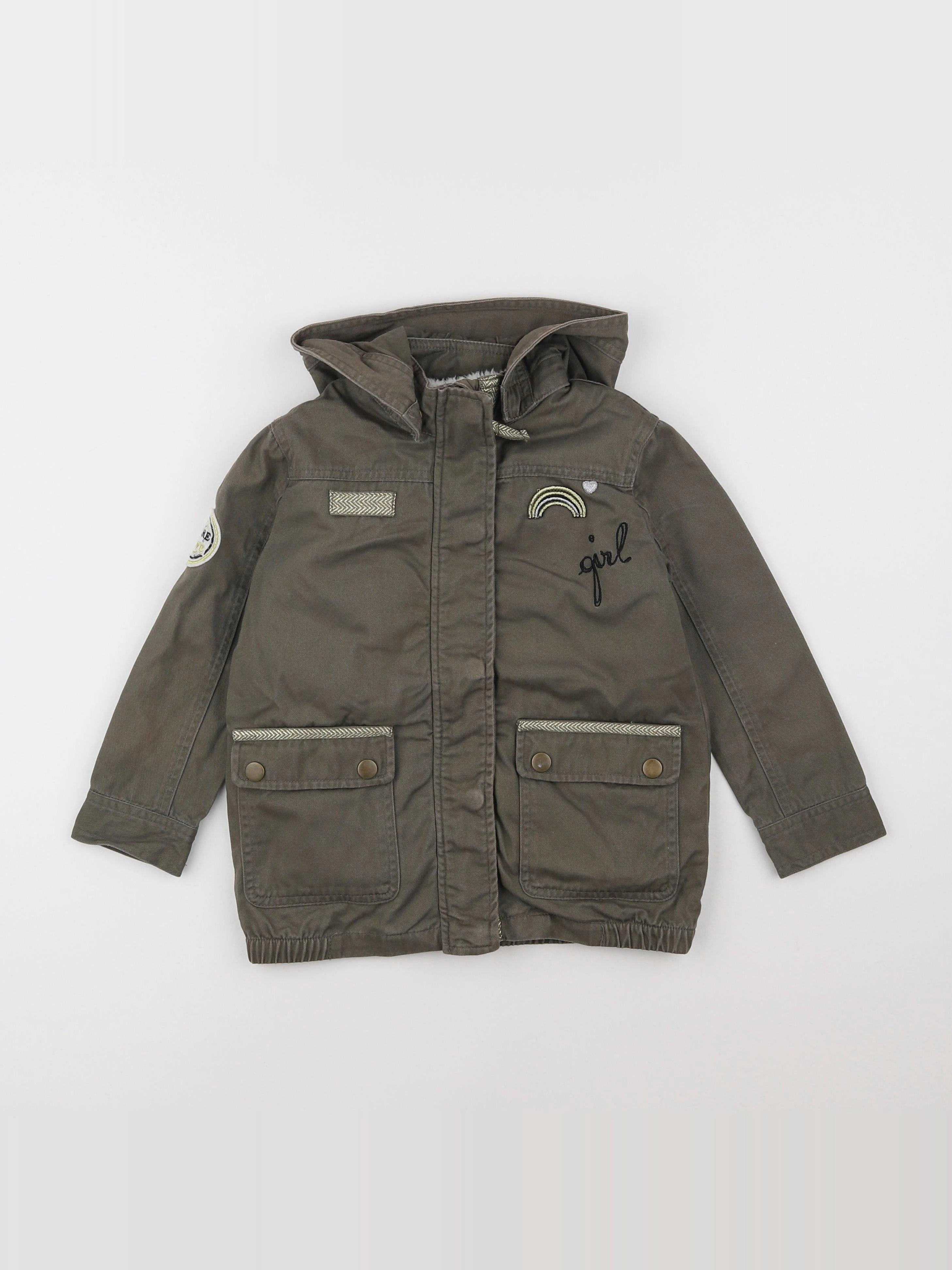Vertbaudet - veste doublé vert - 4 ans
