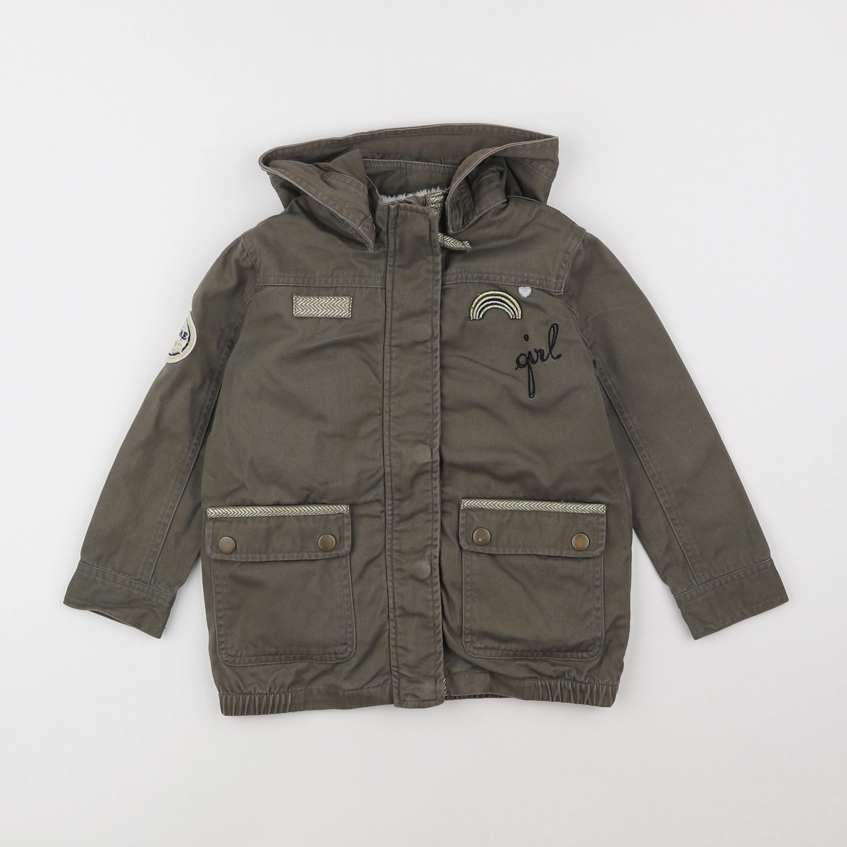 Vertbaudet - veste doublé vert - 4 ans