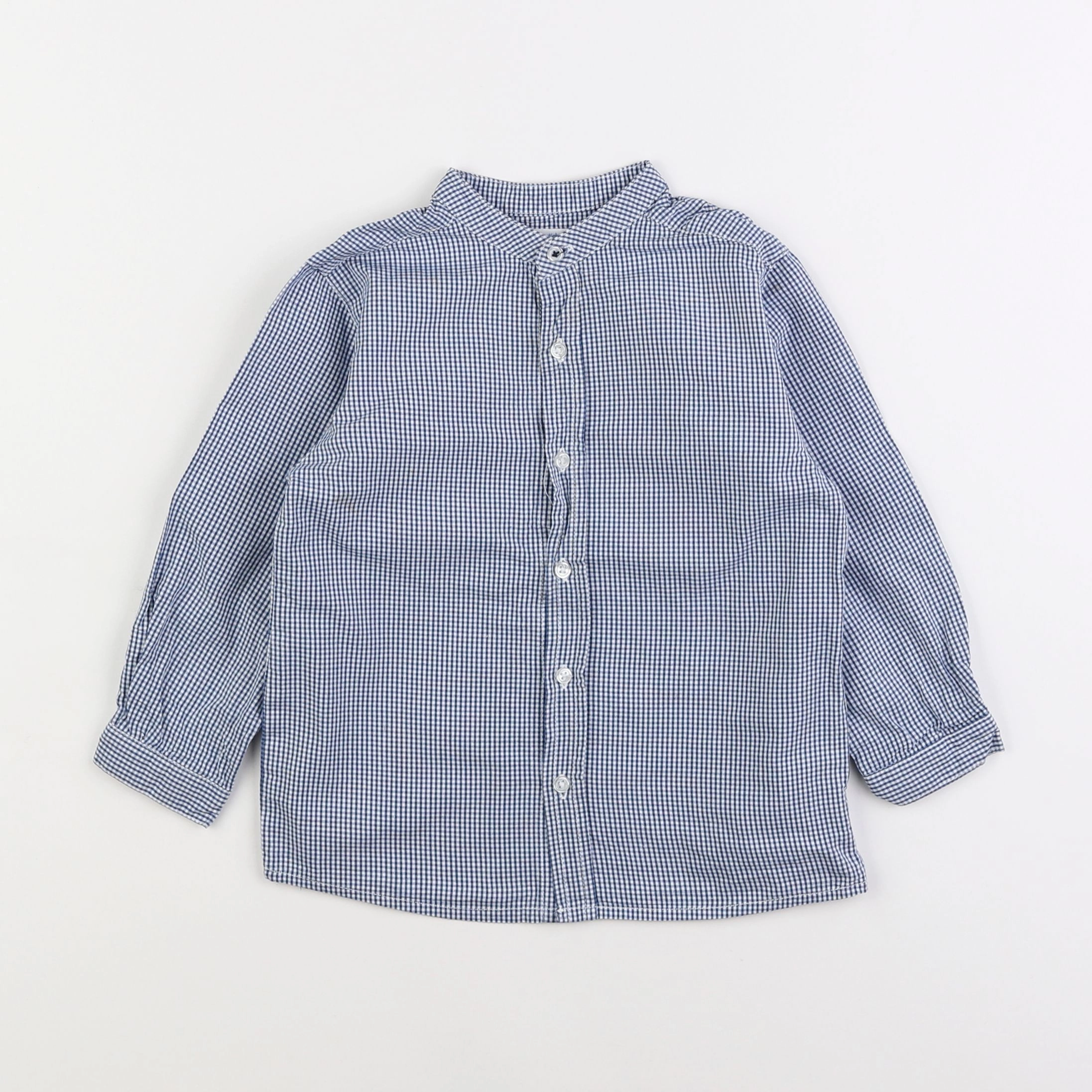 Boutchou - chemise blanc, bleu - 3 ans