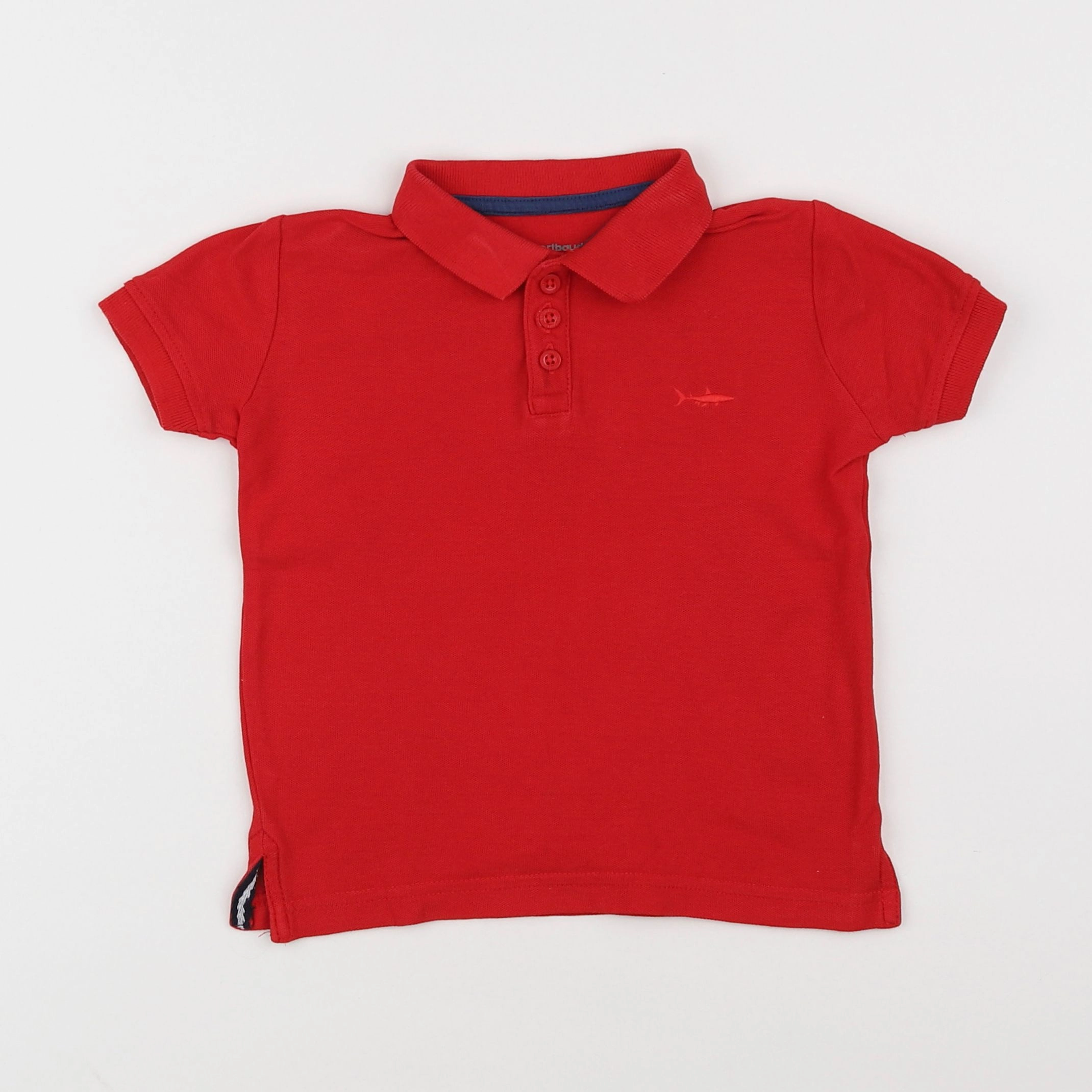 Vertbaudet - polo rouge - 3 ans