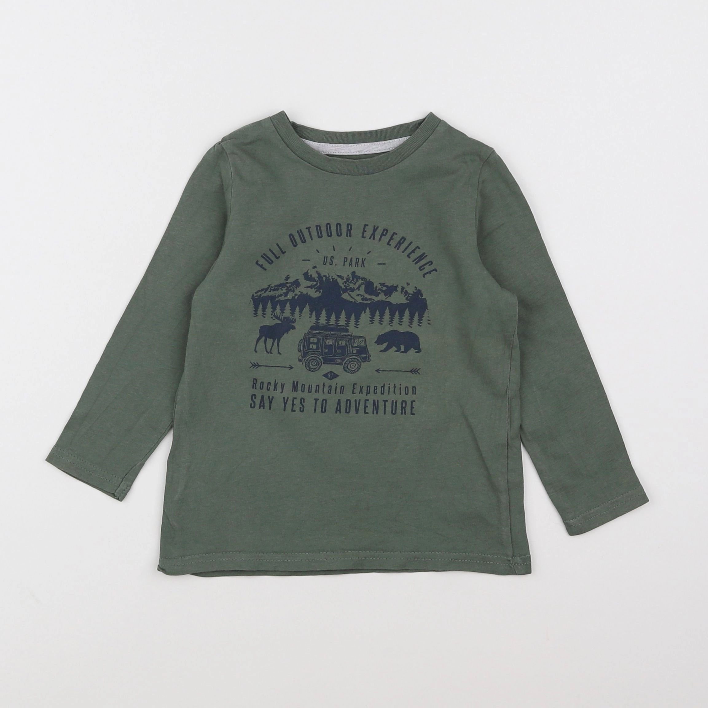 Vertbaudet - tee-shirt vert - 3 ans