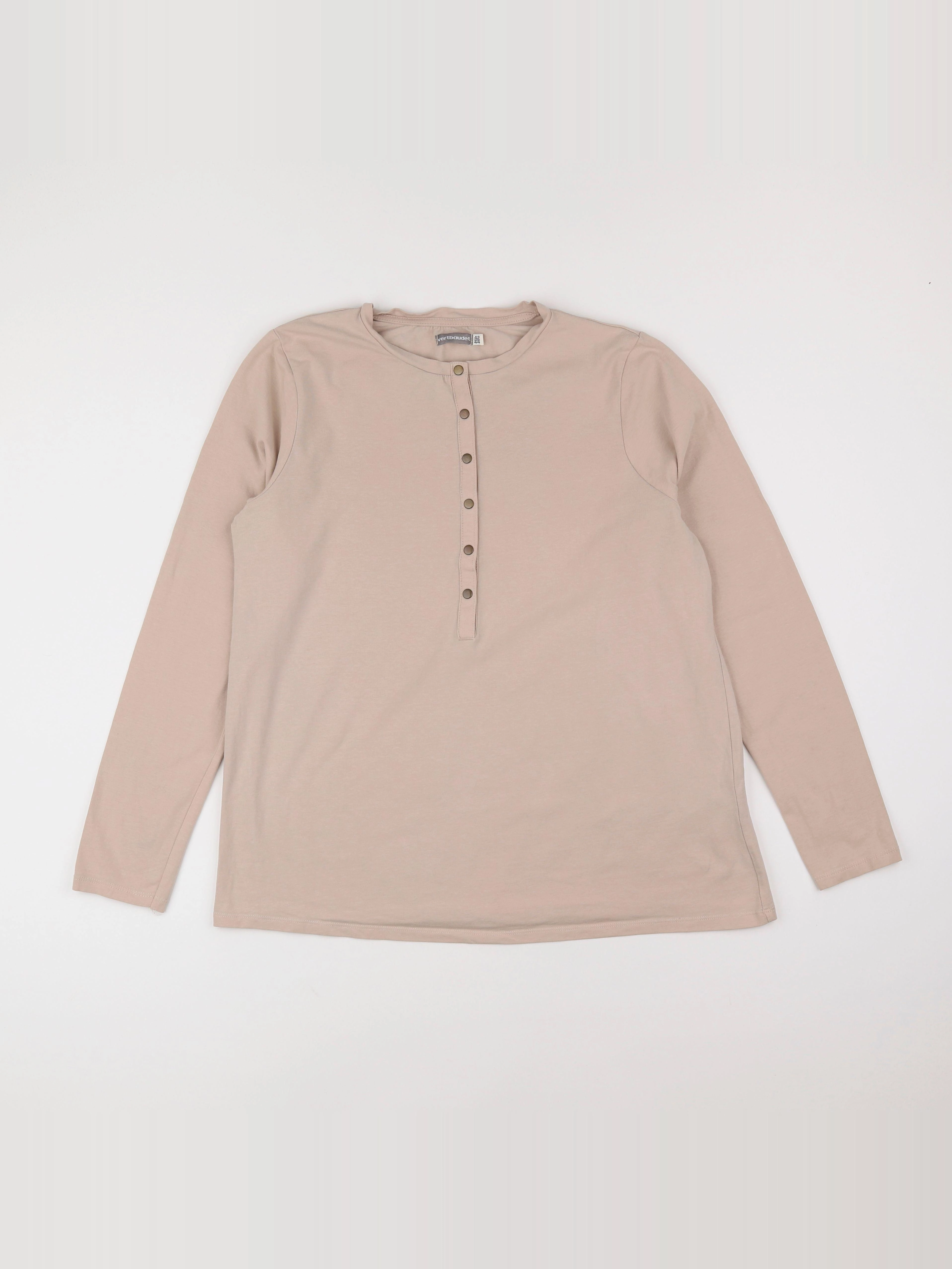 Vertbaudet - tee-shirt grossesse beige - 42 à 44