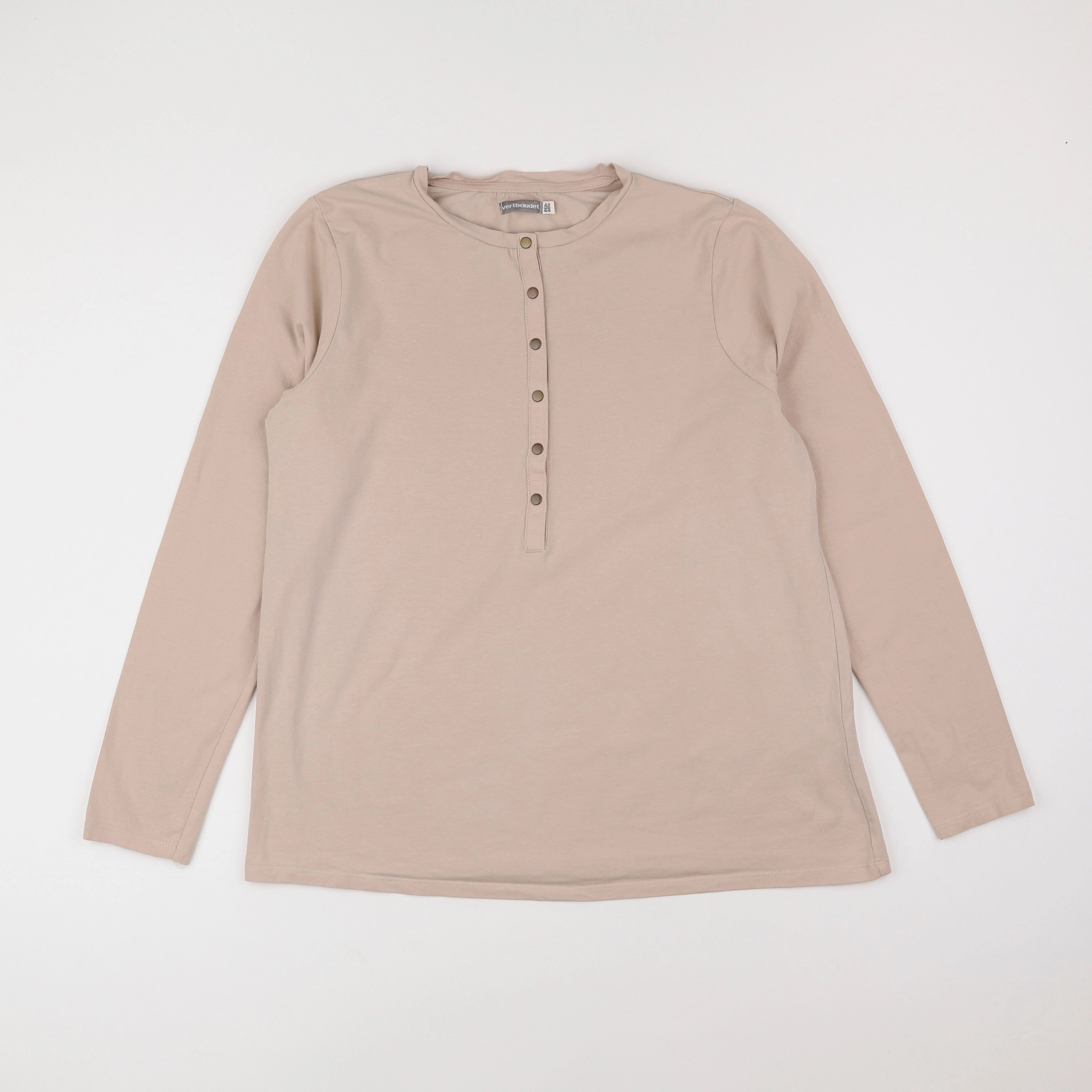Vertbaudet - tee-shirt grossesse beige - 42 à 44