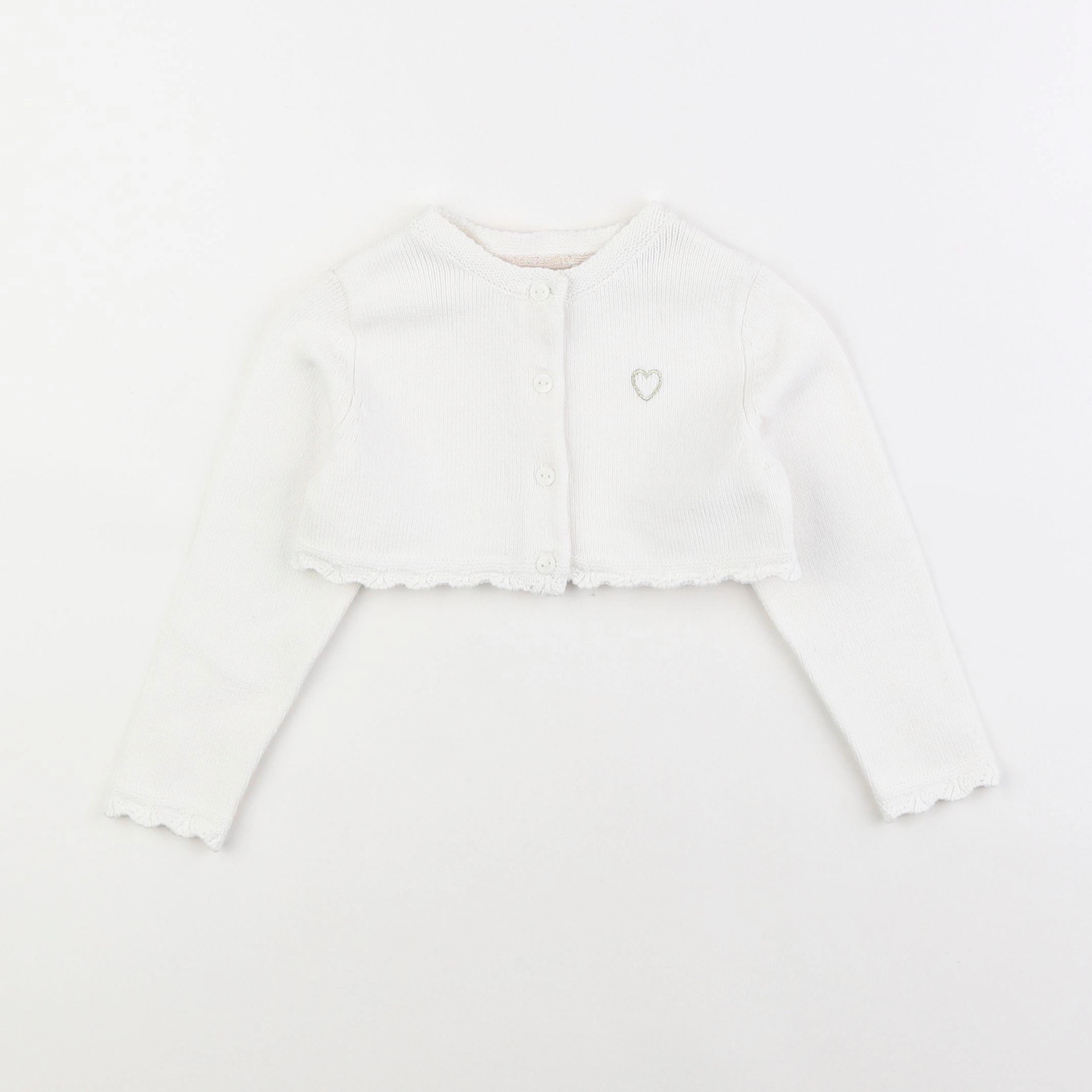 Vertbaudet - gilet blanc - 2 ans