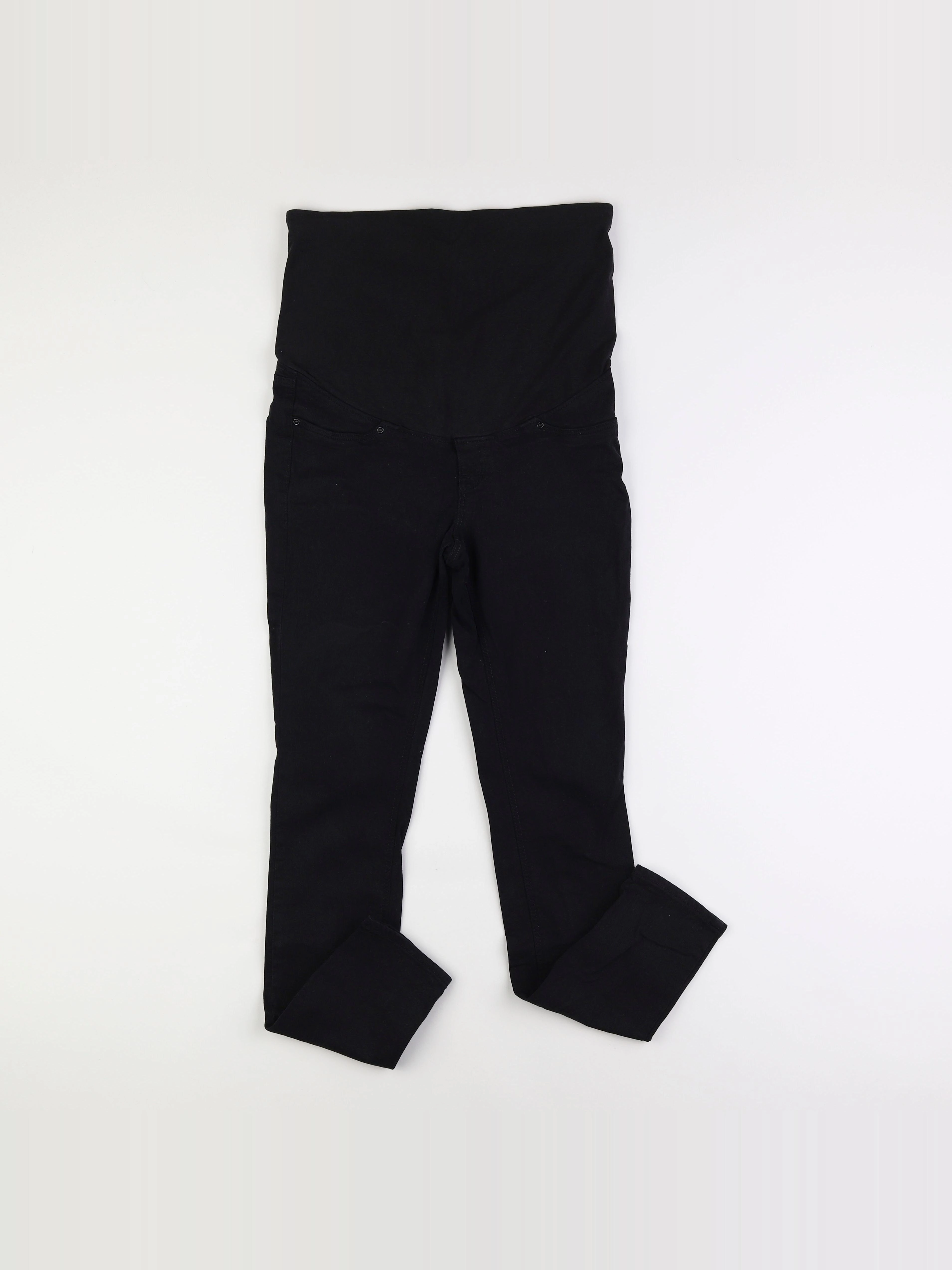 H&M - jean grossesse noir - 34