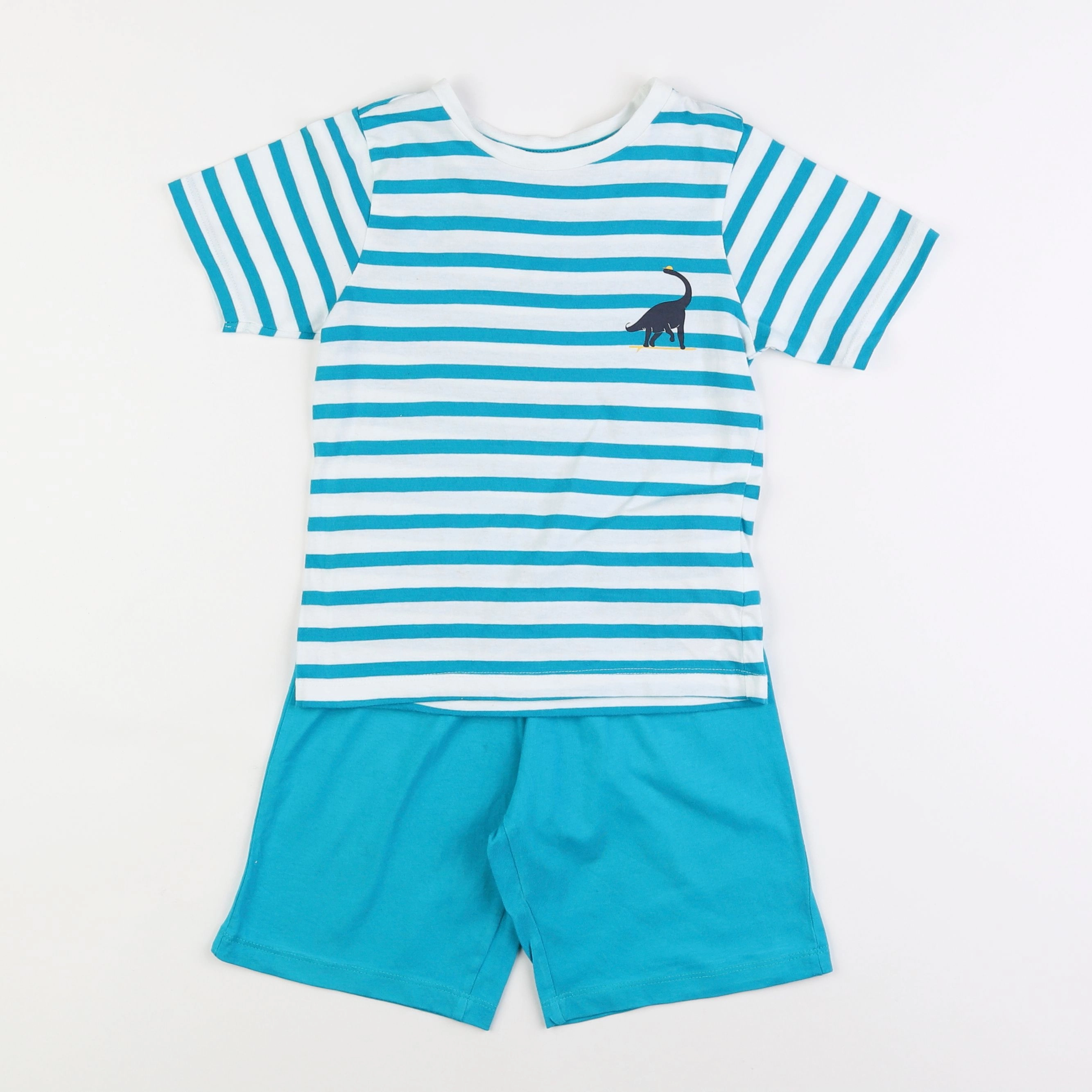 Vertbaudet - pyjama coton bleu, blanc - 5 ans