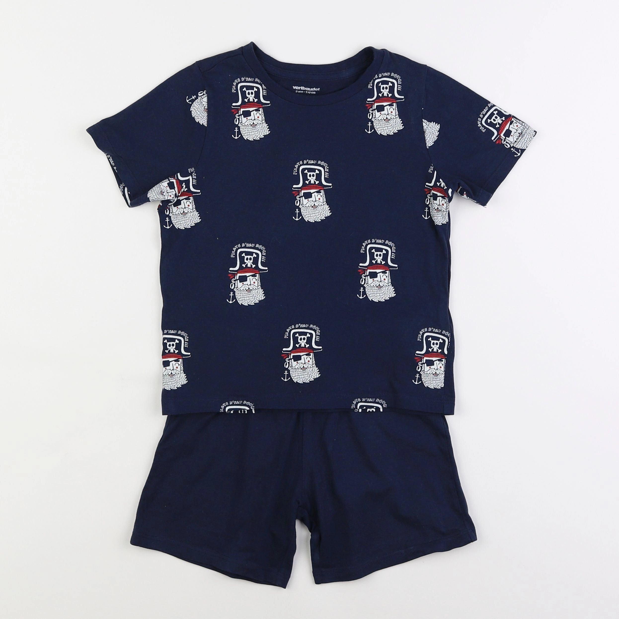 Vertbaudet - pyjama coton bleu - 5 ans