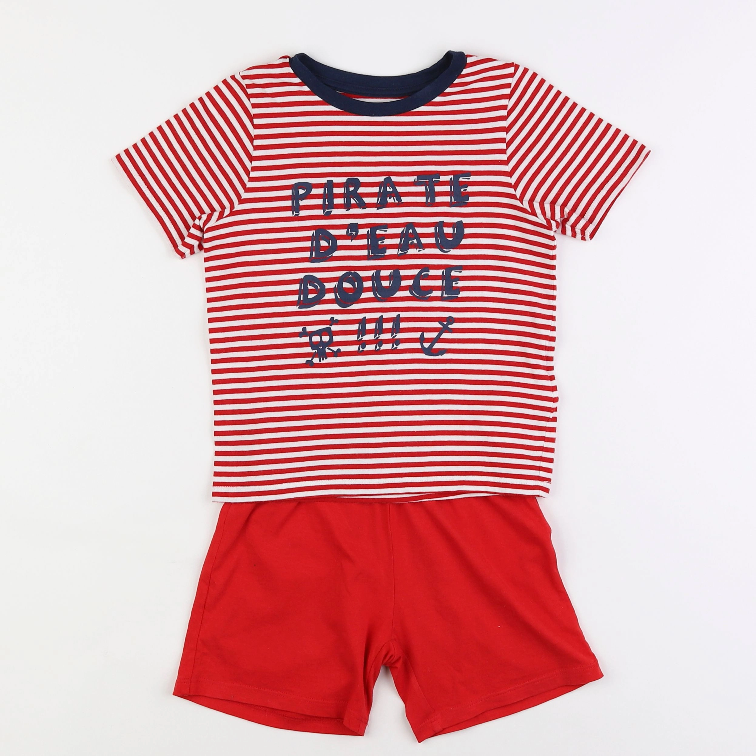 Vertbaudet - pyjama coton rouge - 5 ans