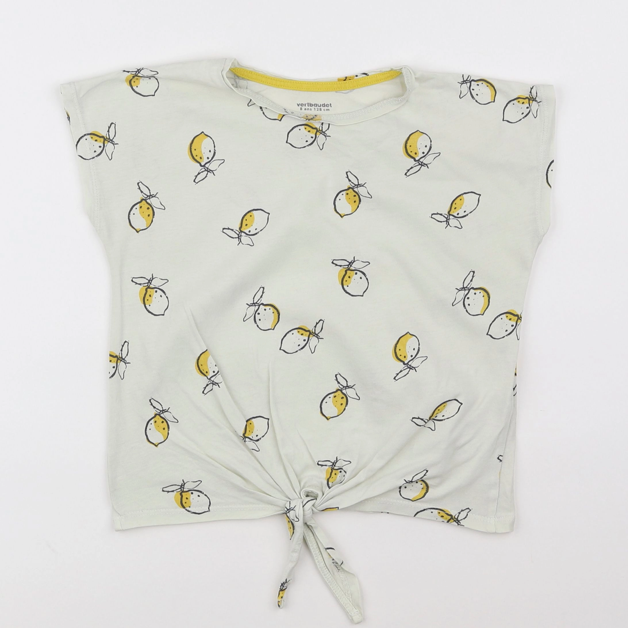 Vertbaudet - tee-shirt jaune - 8 ans