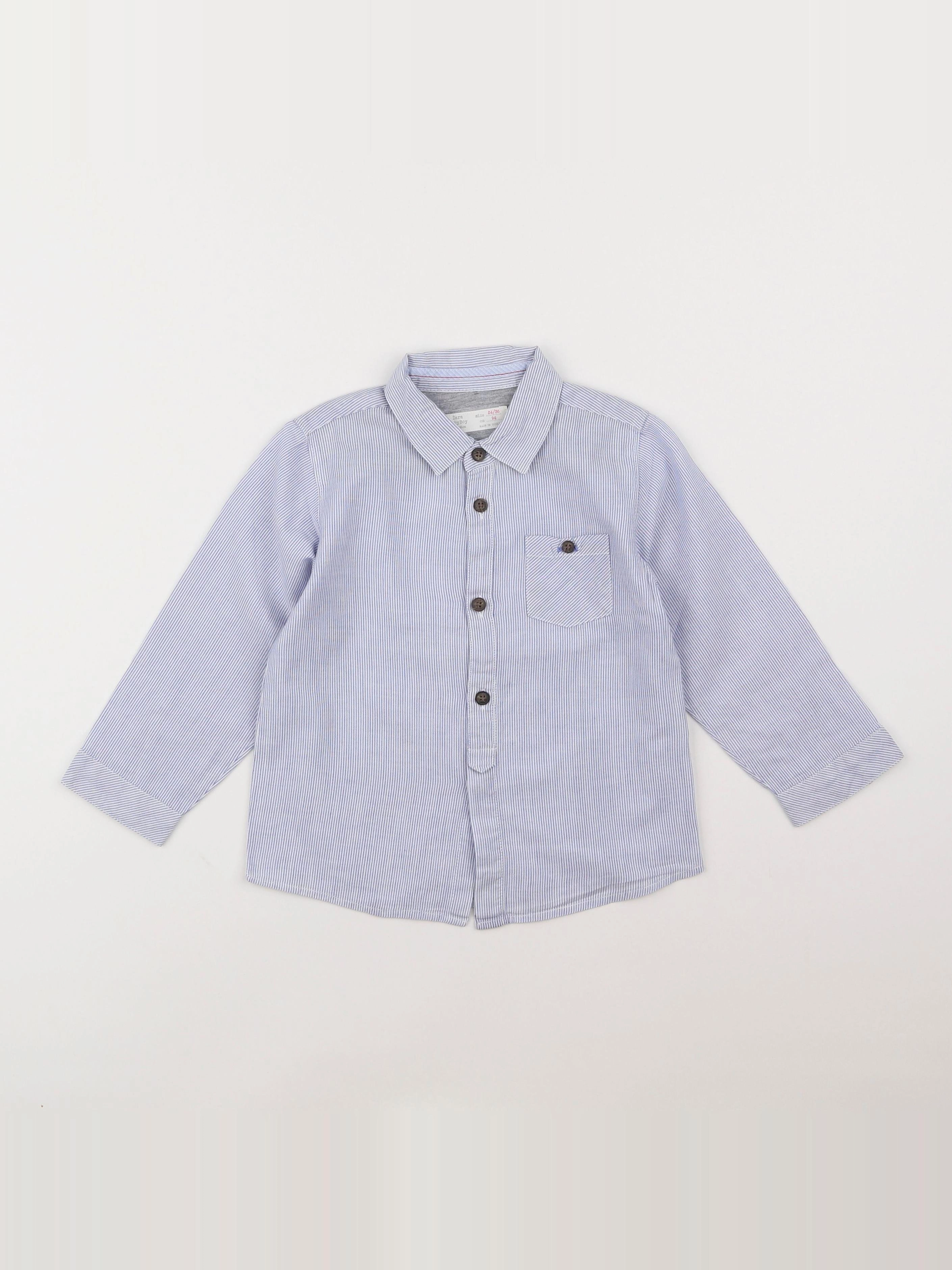 Zara - chemise bleu - 2/3 ans