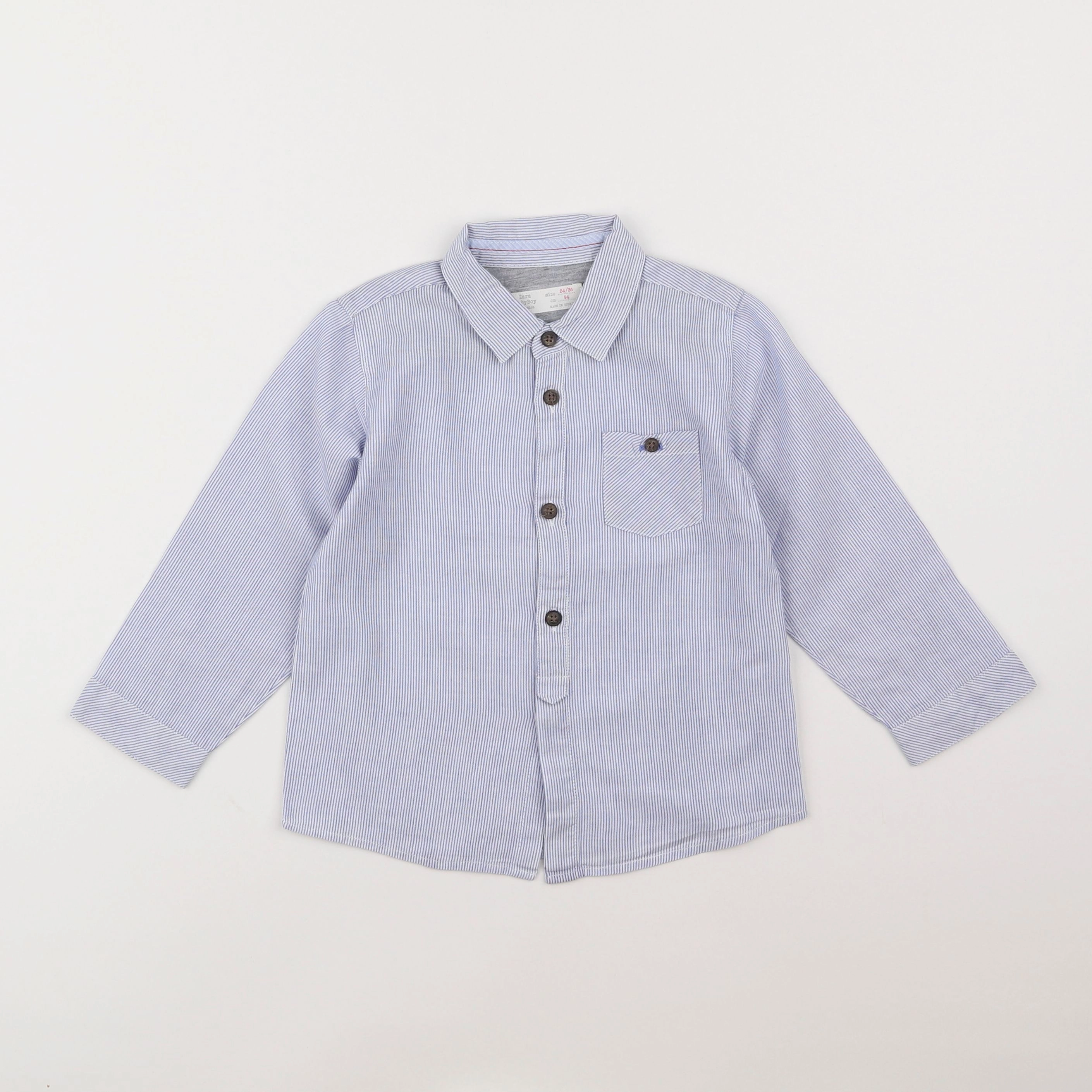 Zara - chemise bleu - 2/3 ans