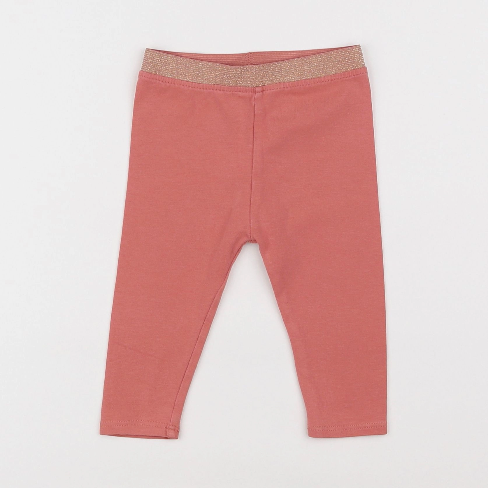 Vertbaudet - legging rose, or - 6 mois