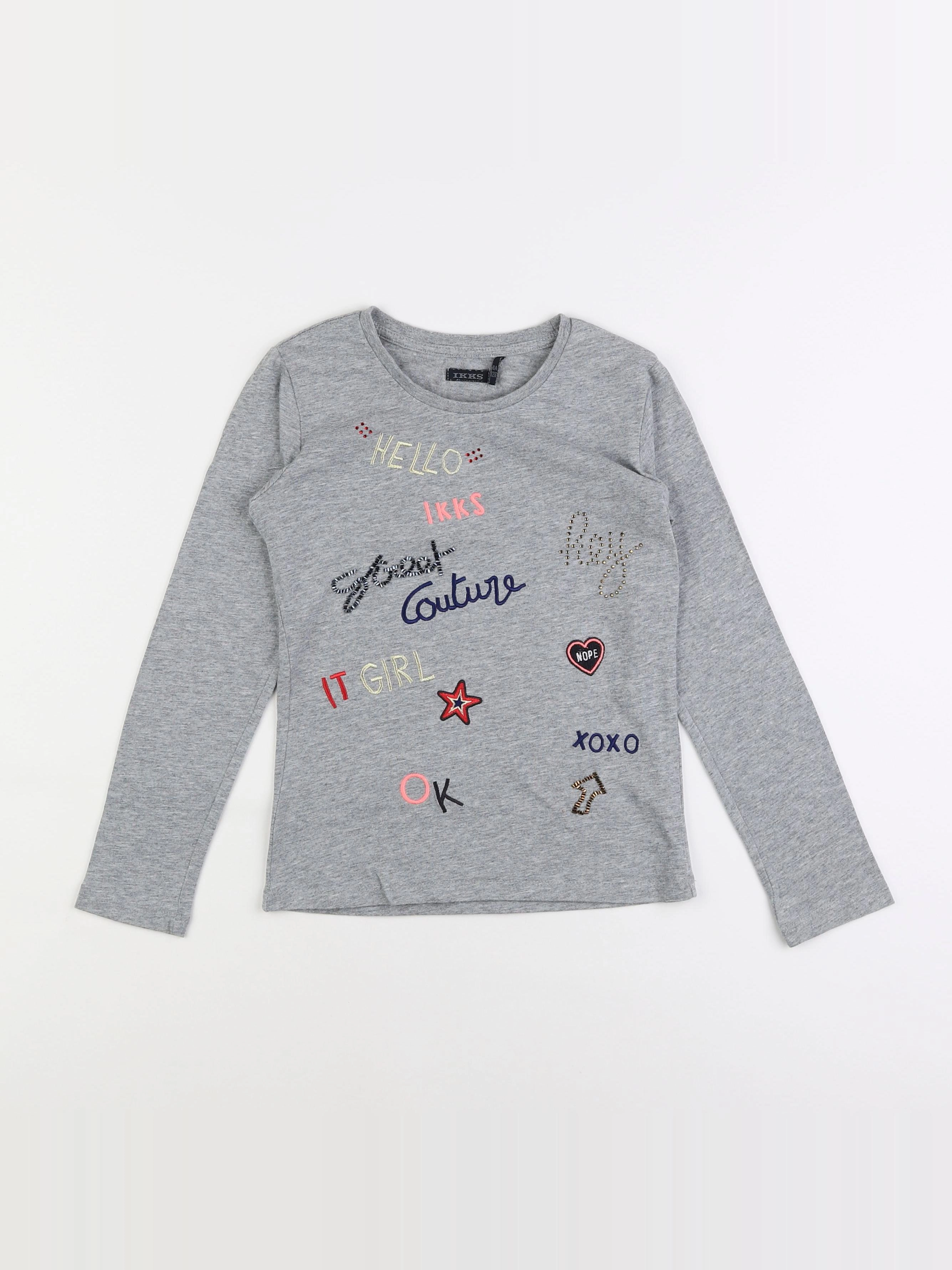 IKKS - tee-shirt gris - 8 ans