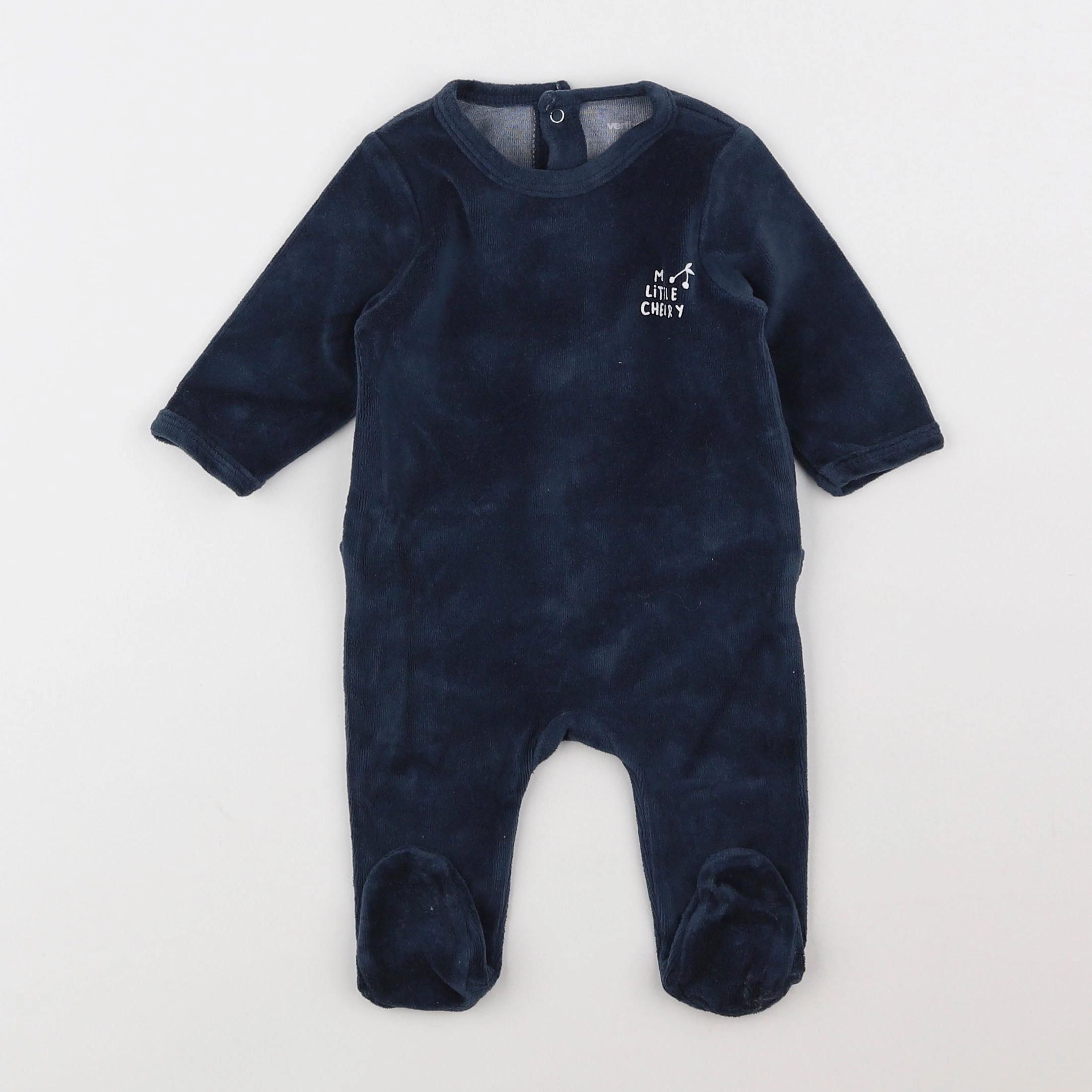 Vertbaudet - pyjama coton bleu - 3 mois