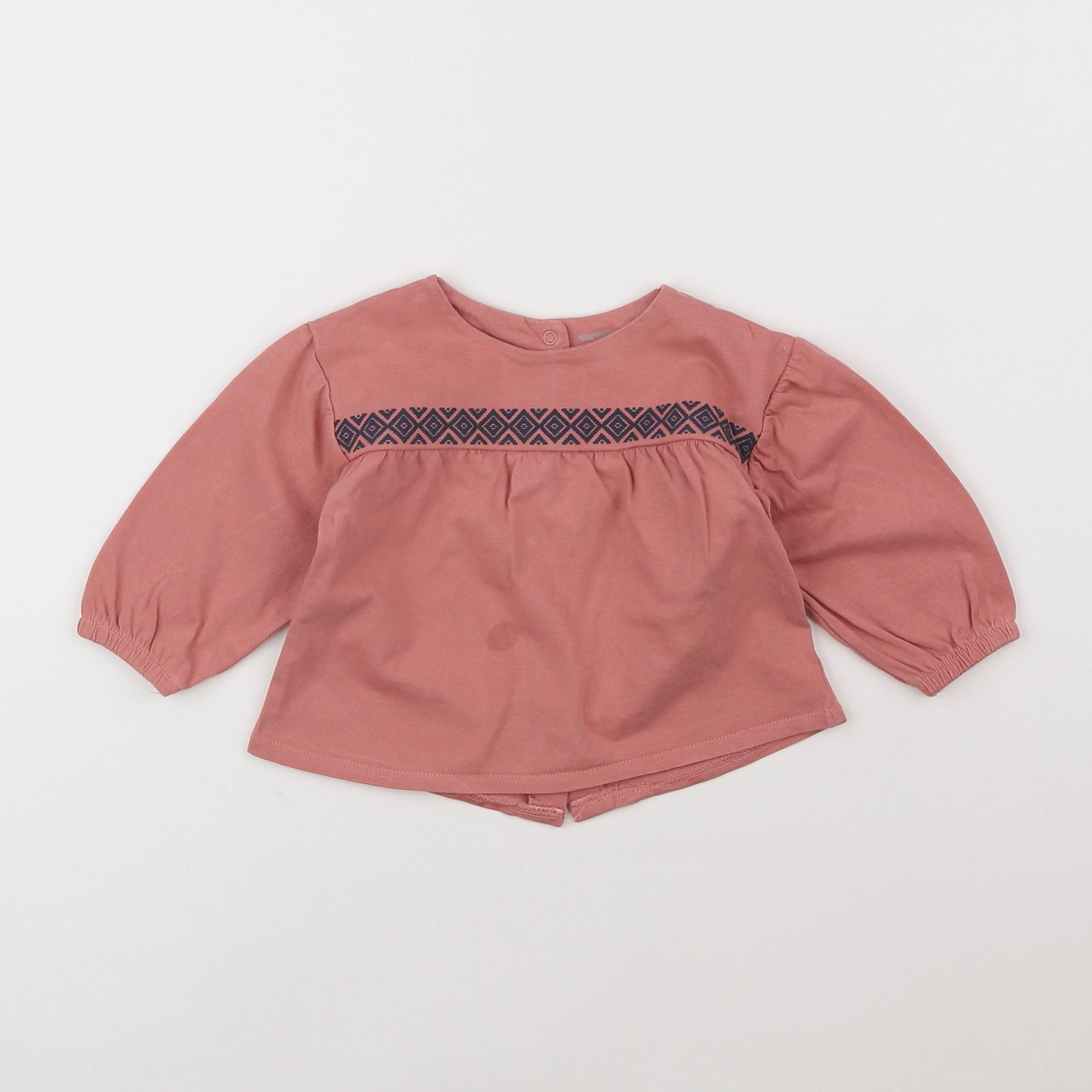 Vertbaudet - tee-shirt rose - 9 mois