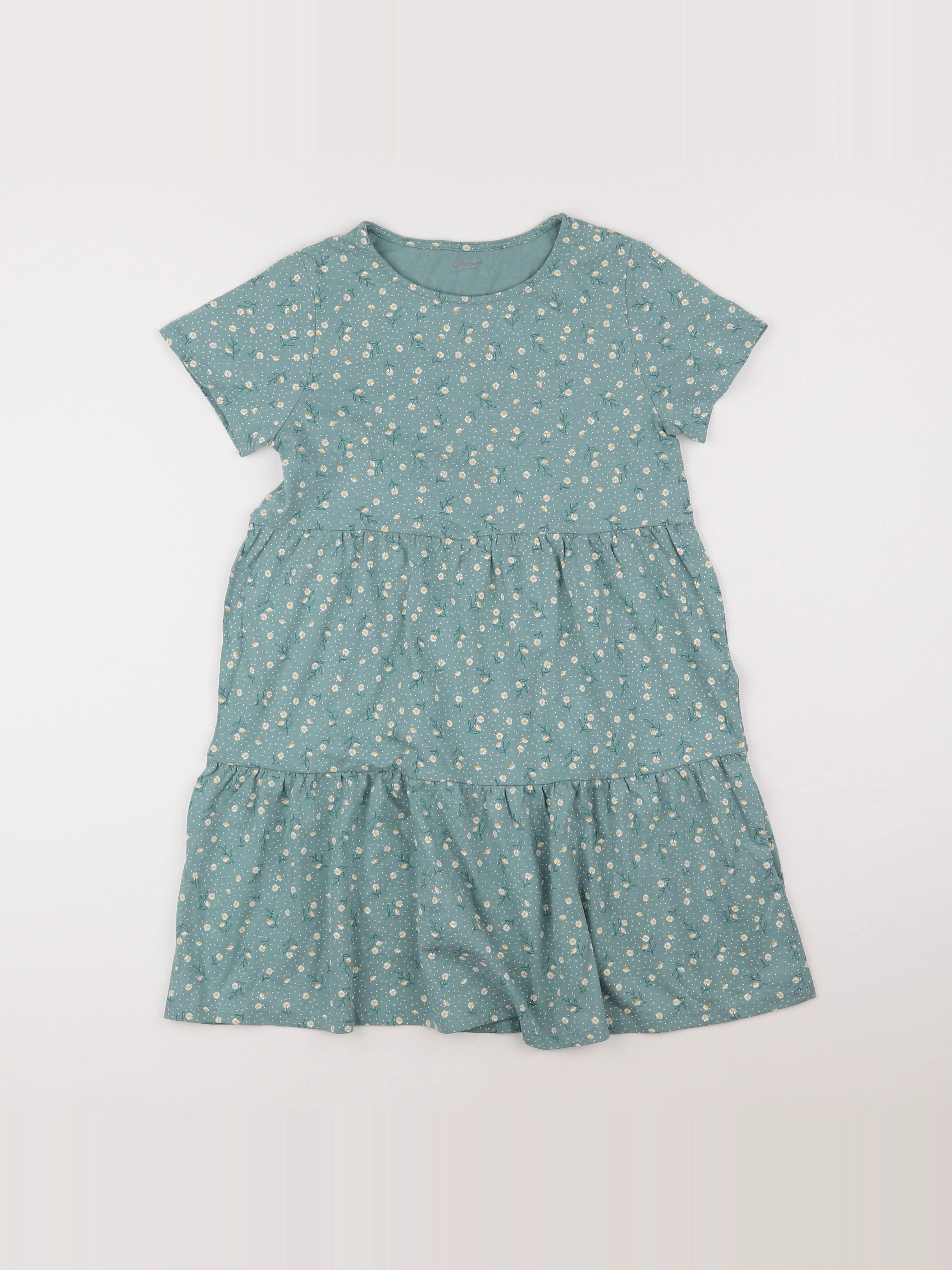 Vertbaudet - robe vert - 10 ans