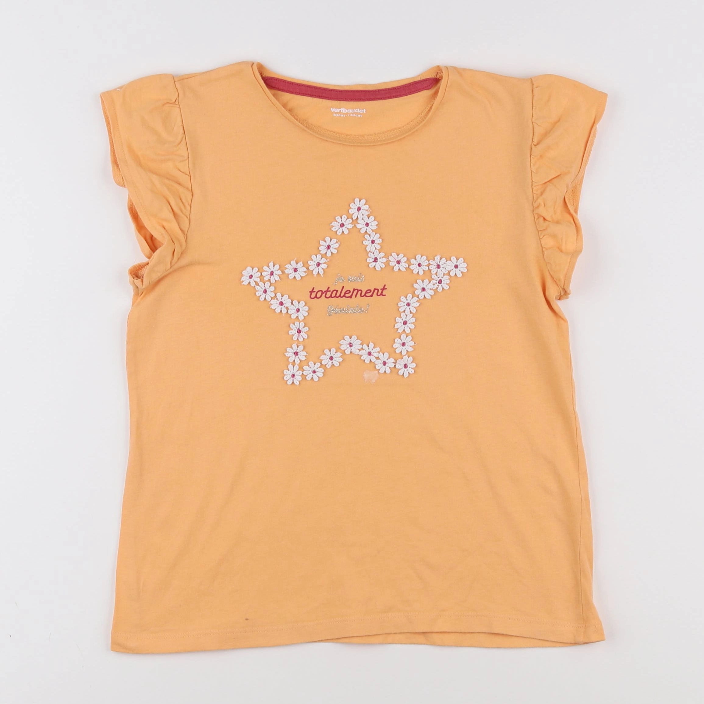Vertbaudet - tee-shirt orange - 10 ans