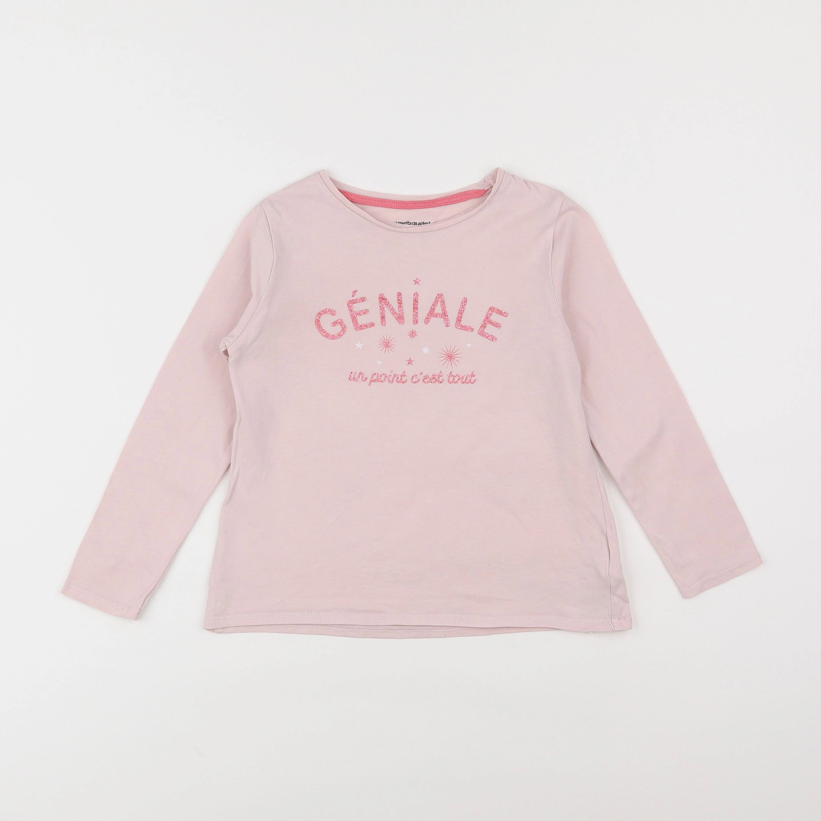 Vertbaudet - tee-shirt rose - 6 ans