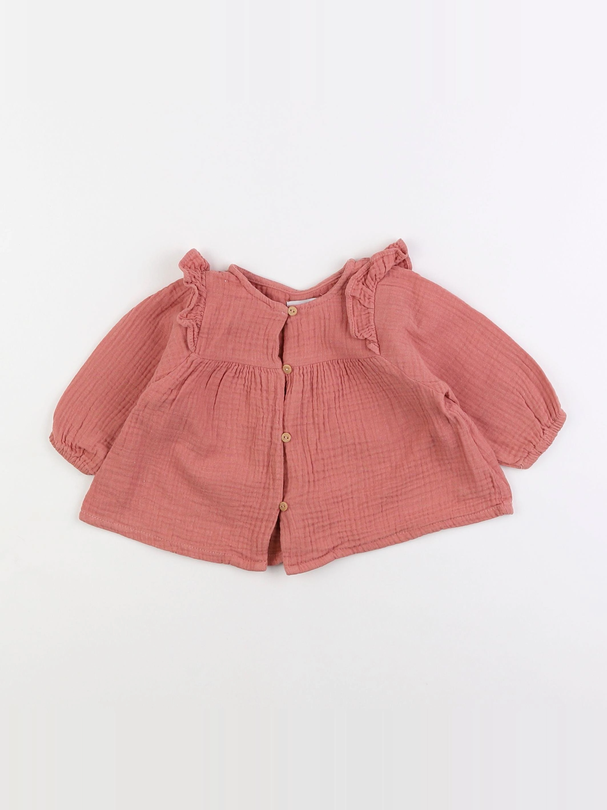 Vertbaudet - blouse rose - 6 mois