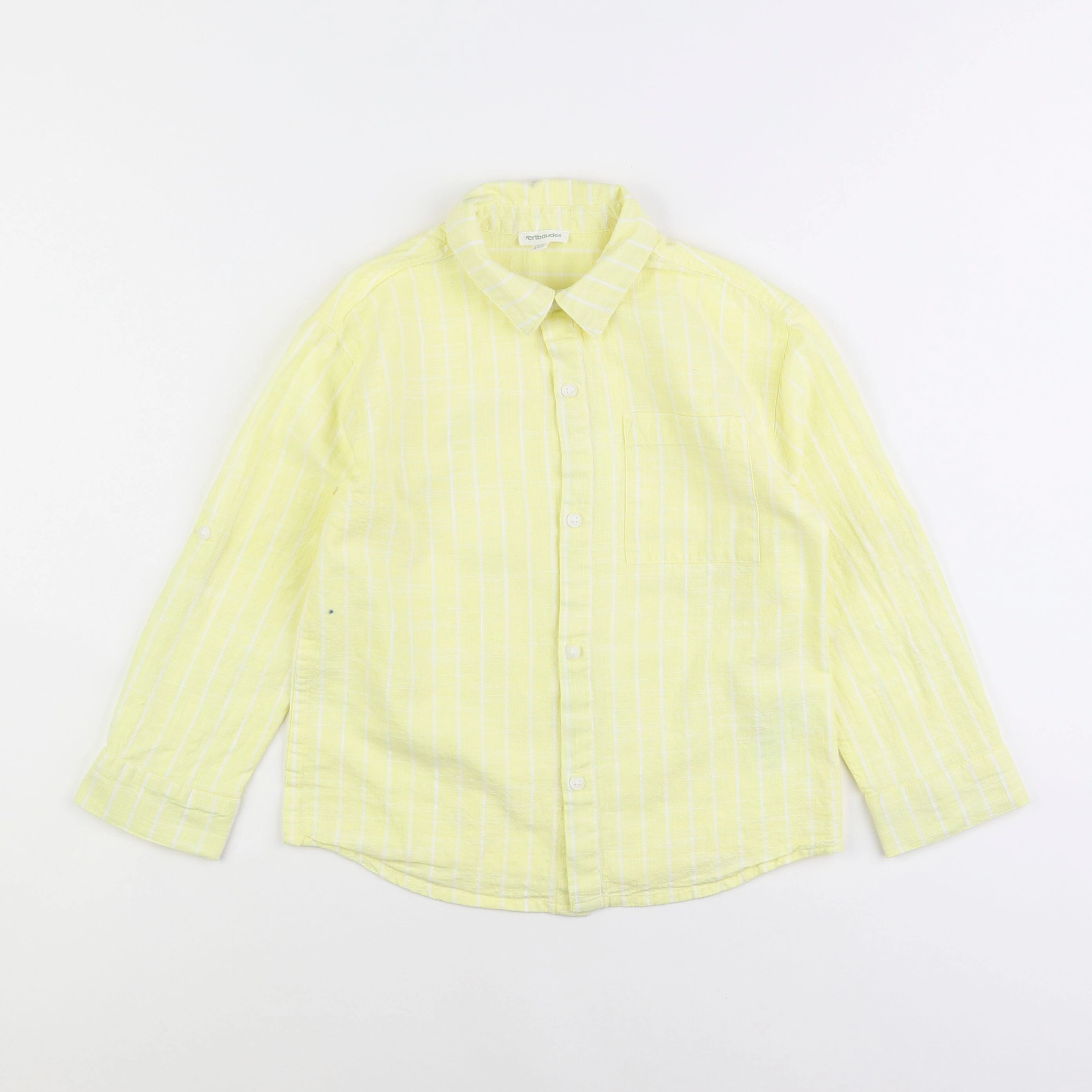 Vertbaudet - chemise jaune - 8 ans