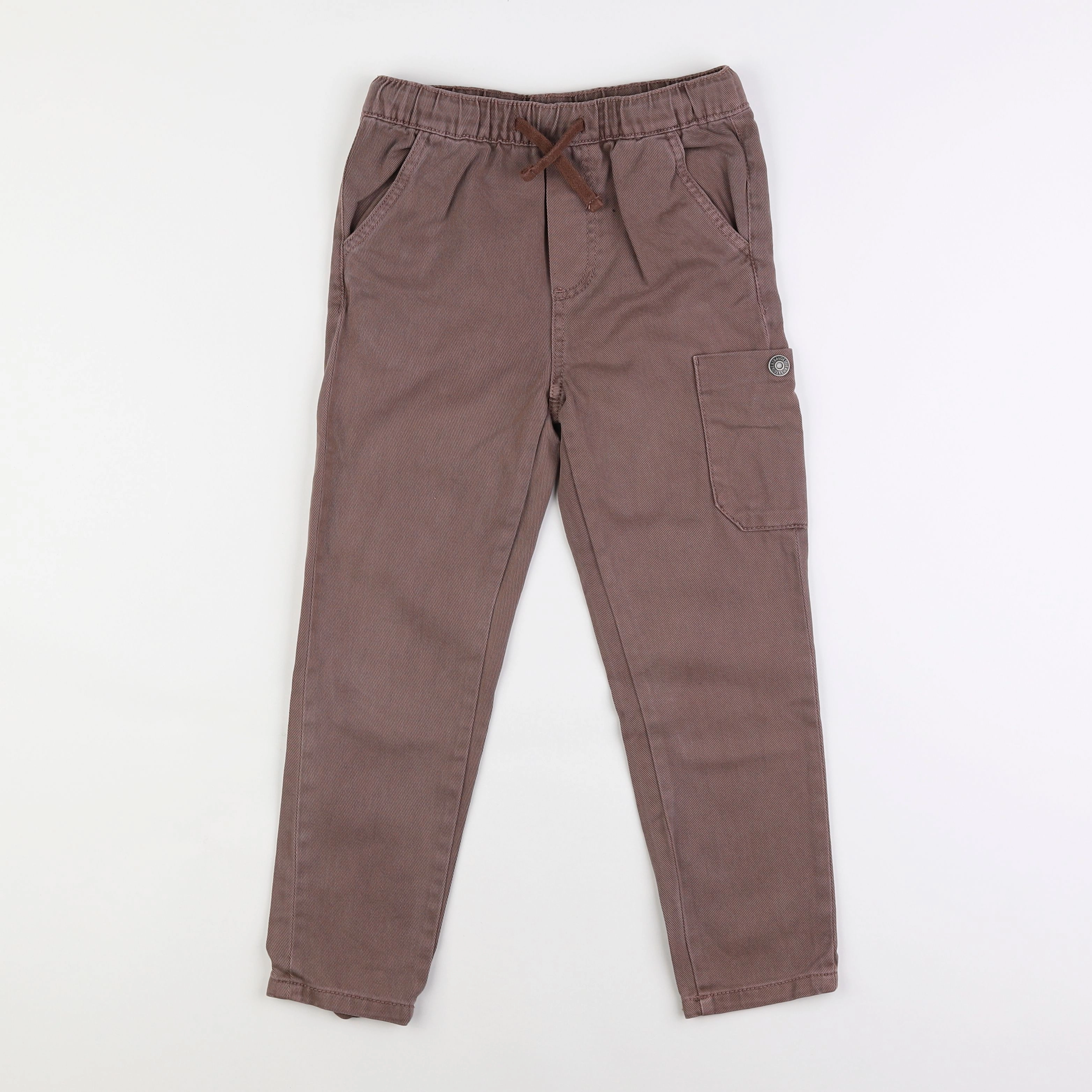 Vertbaudet - pantalon marron - 7 ans