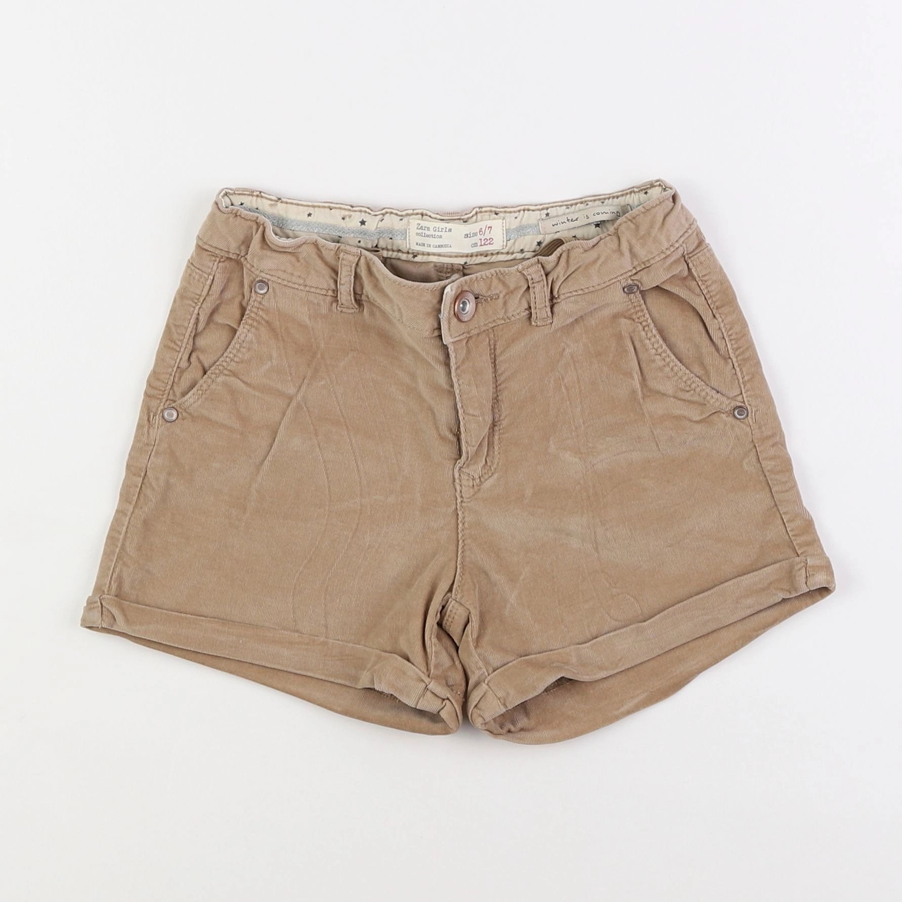 Zara - short marron - 6/7 ans