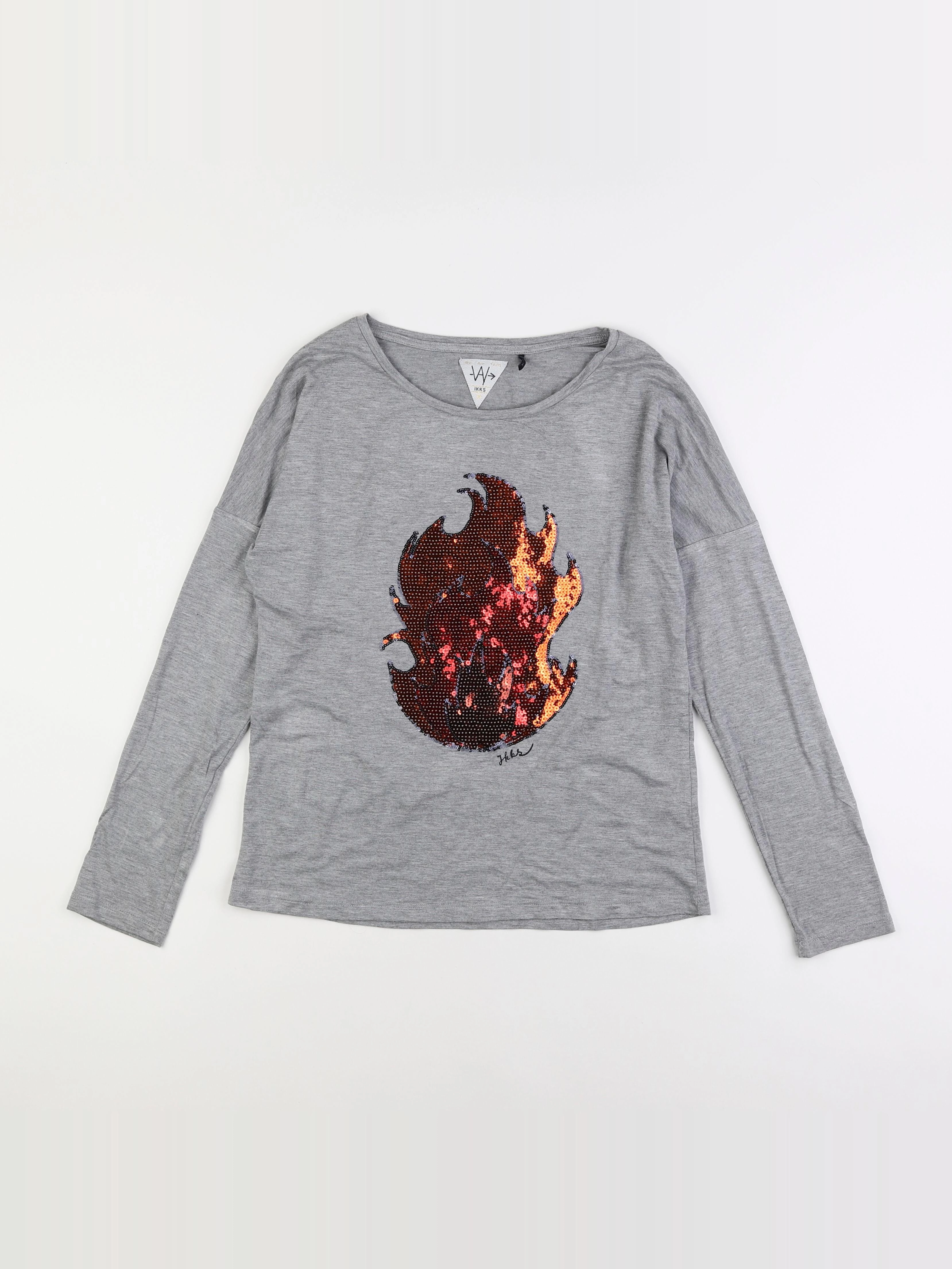 IKKS - tee-shirt gris - 14 ans