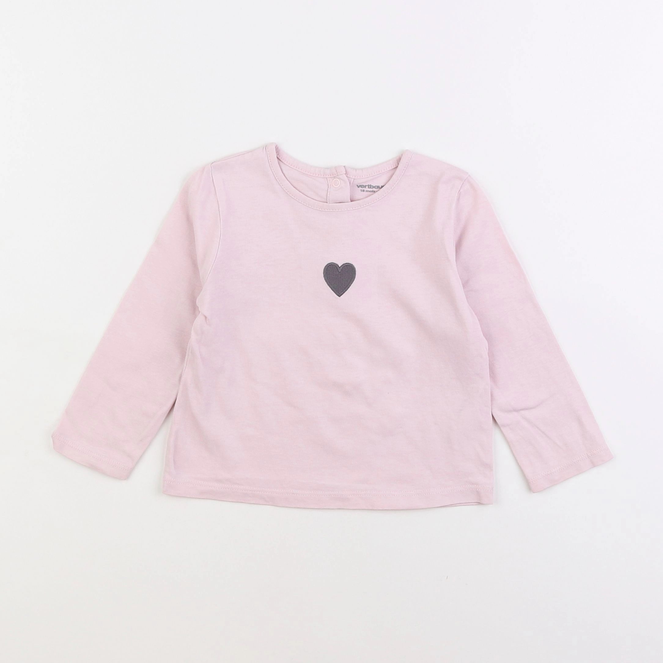 Vertbaudet - tee-shirt rose - 18 mois