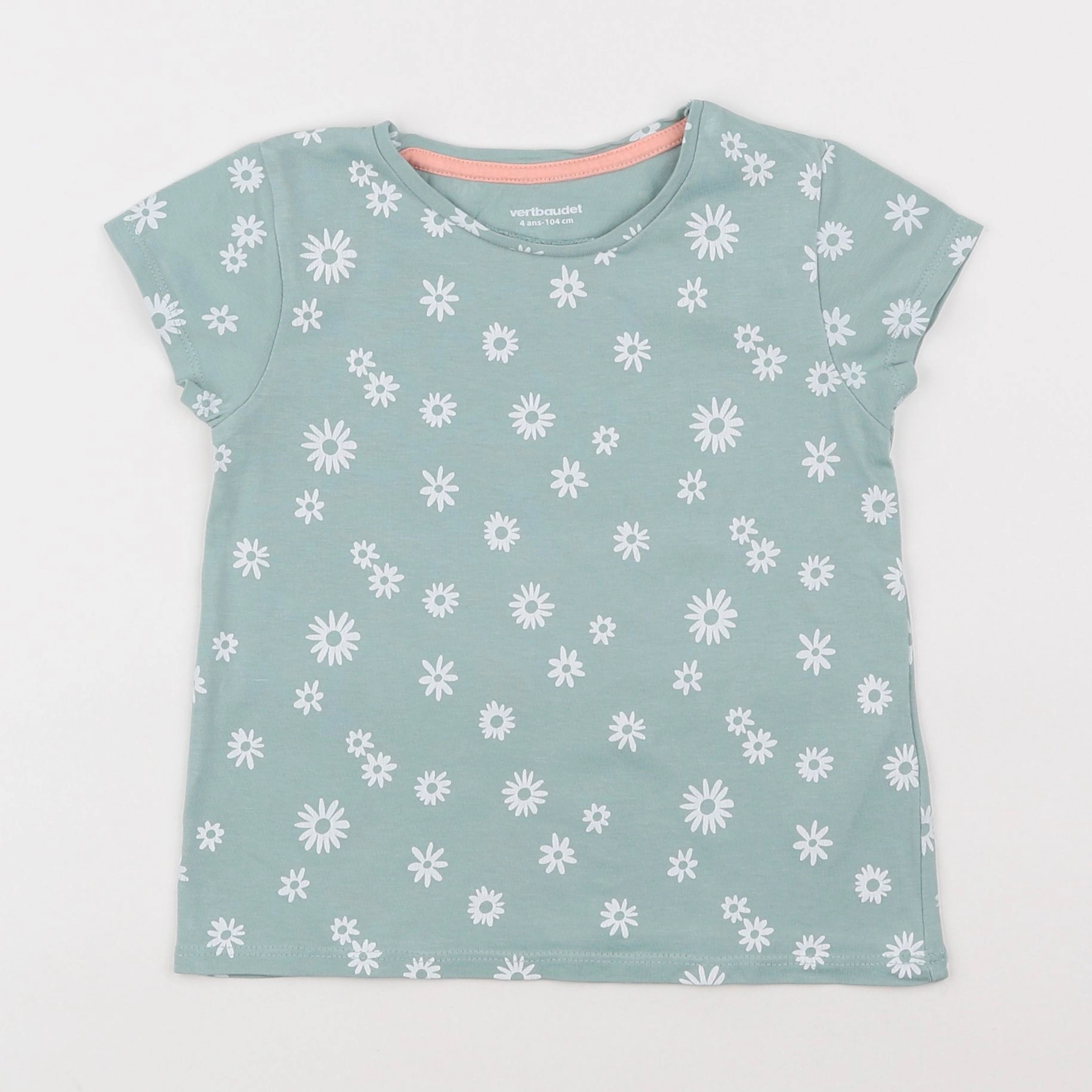 Vertbaudet - tee-shirt bleu - 4 ans