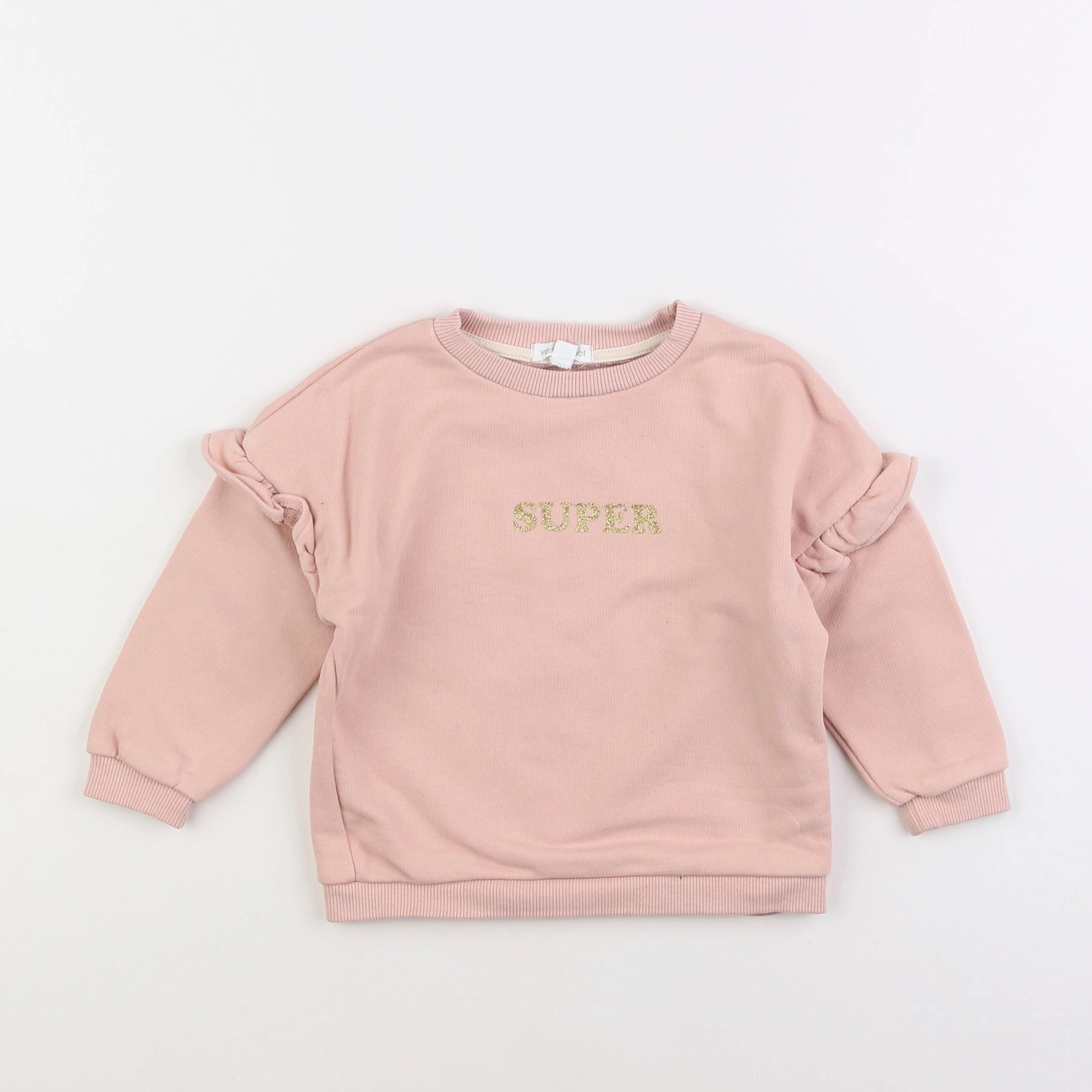 Vertbaudet - sweat rose - 2 ans