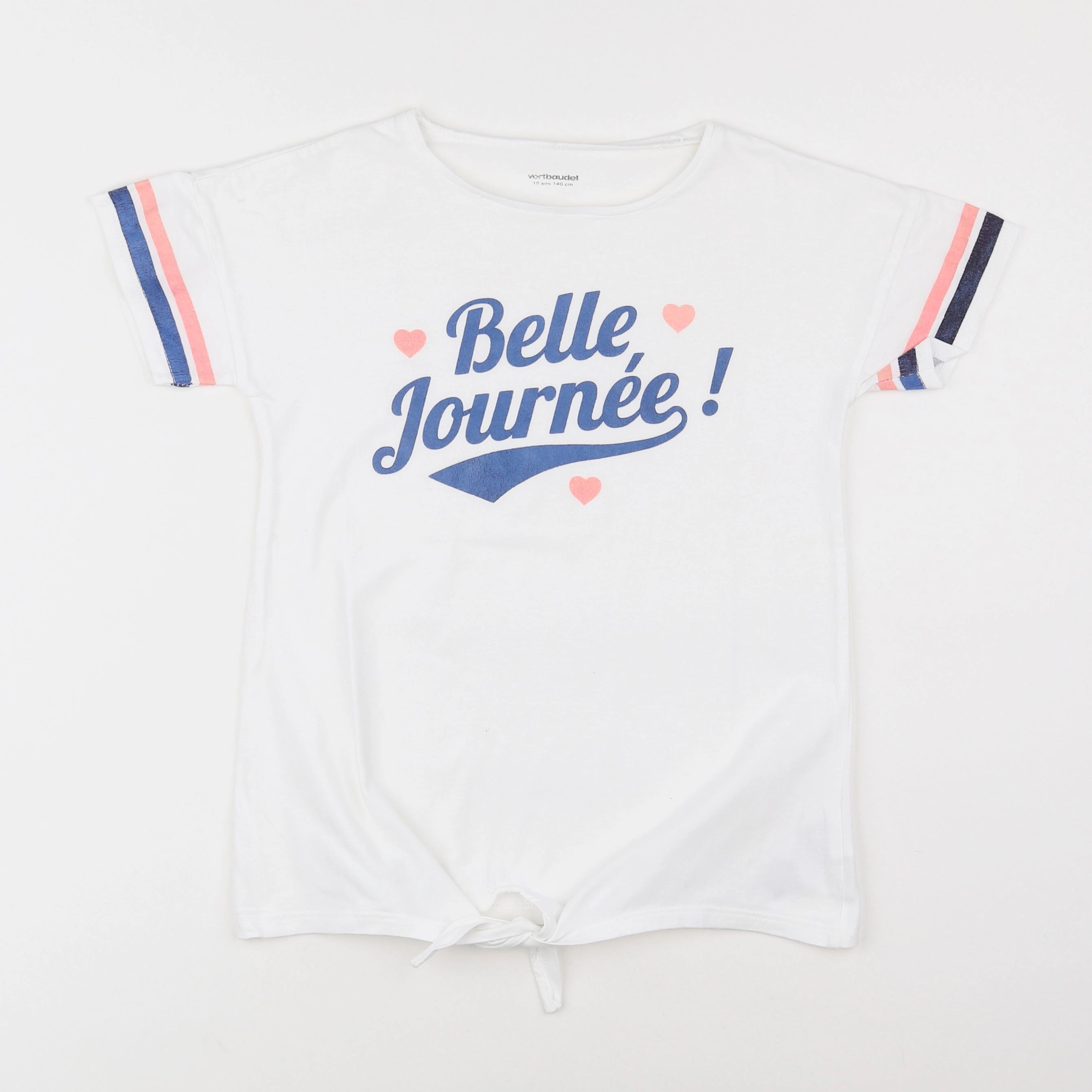 Vertbaudet - tee-shirt blanc - 10 ans