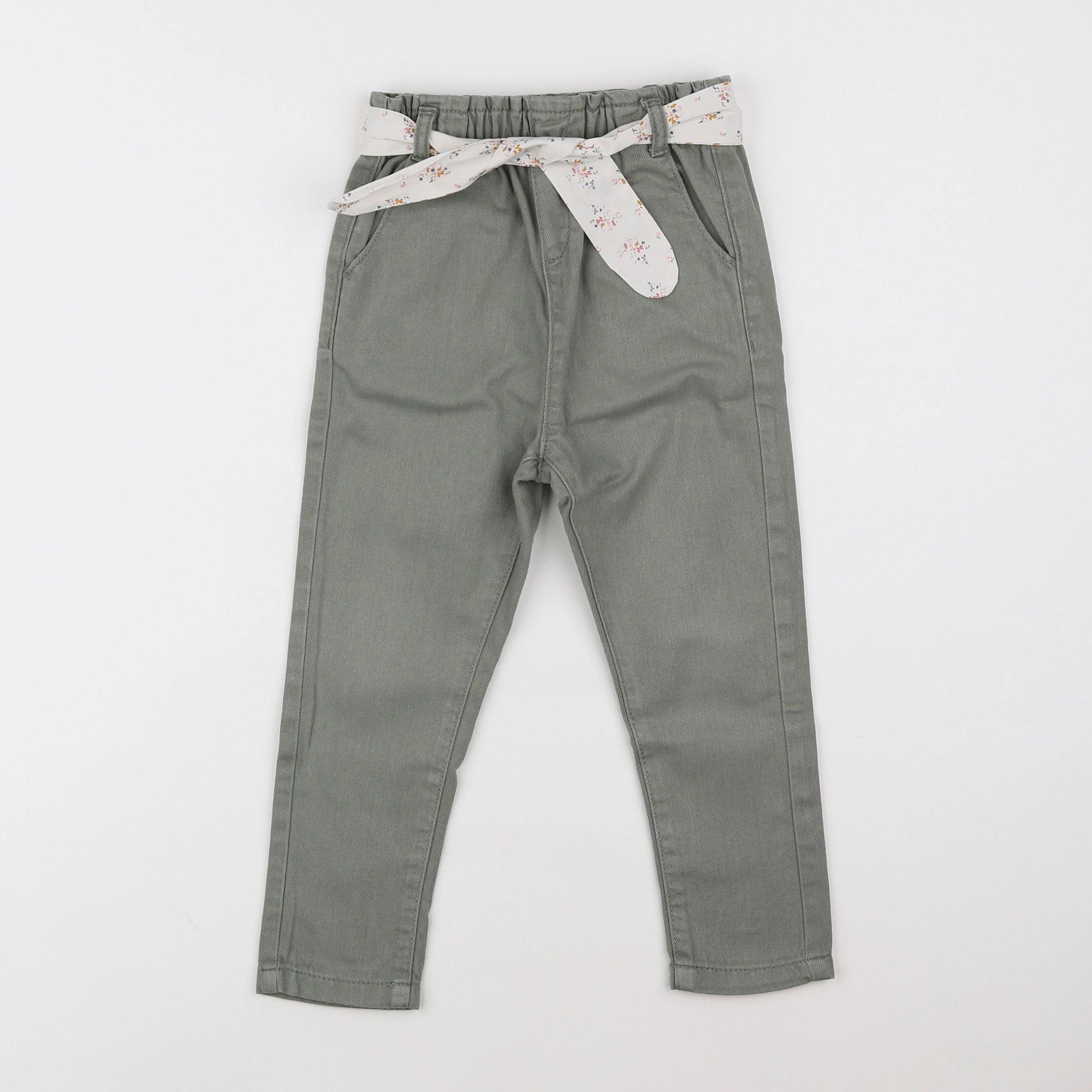 Vertbaudet - pantalon vert - 3 ans