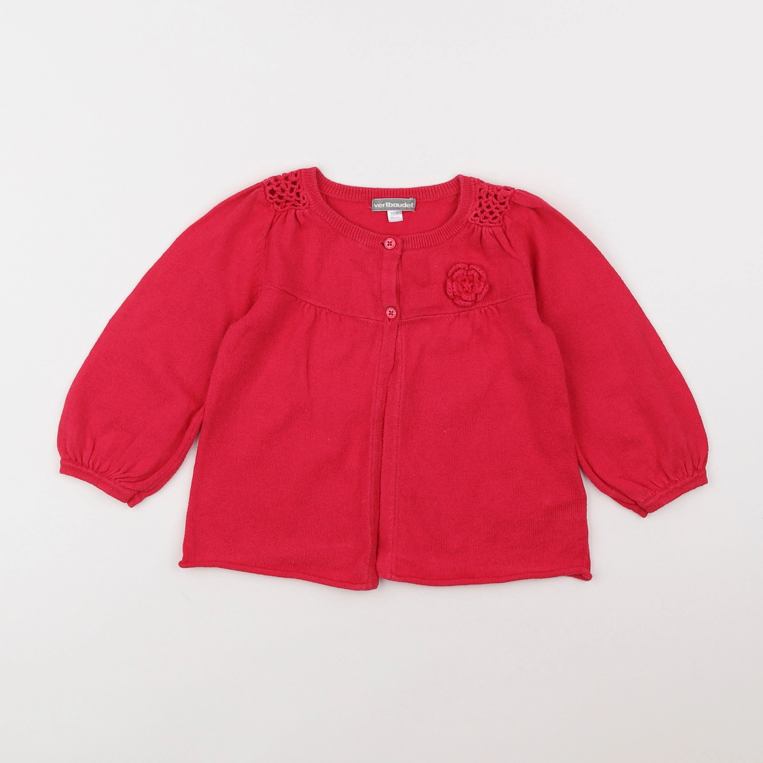 Vertbaudet - gilet rose - 3 ans