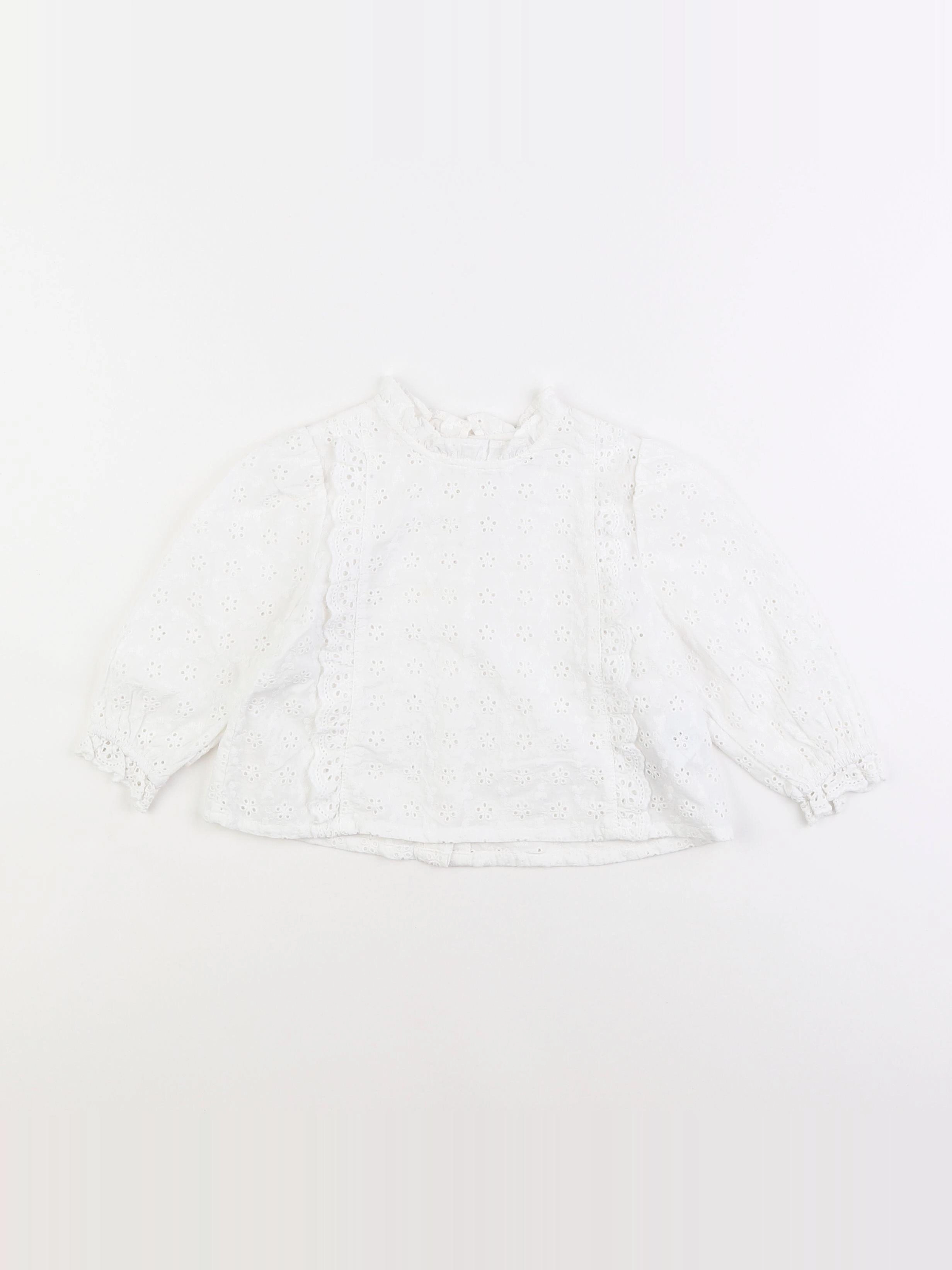 Vertbaudet - blouse blanc - 18 mois