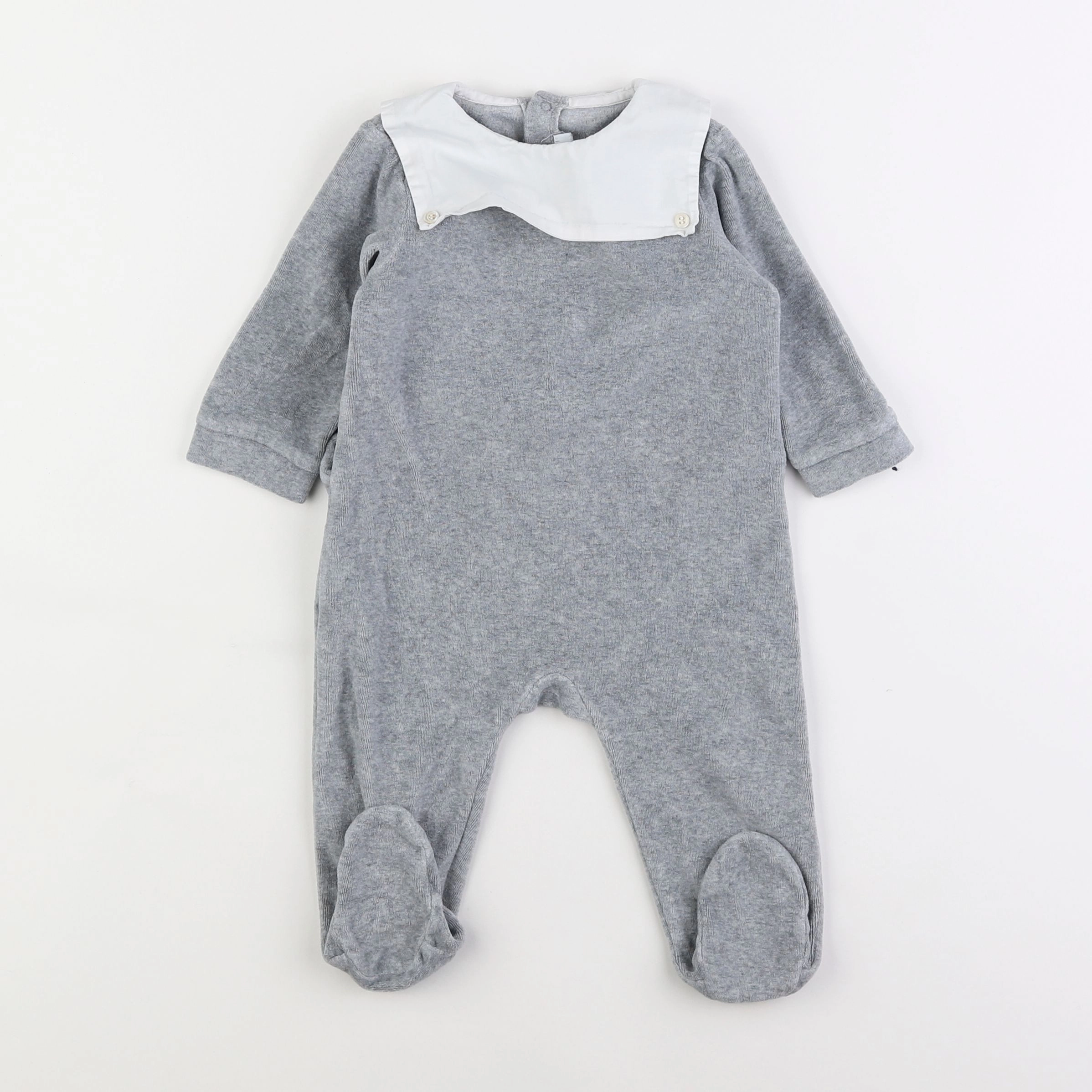 Jacadi - pyjama velours gris - 12 mois