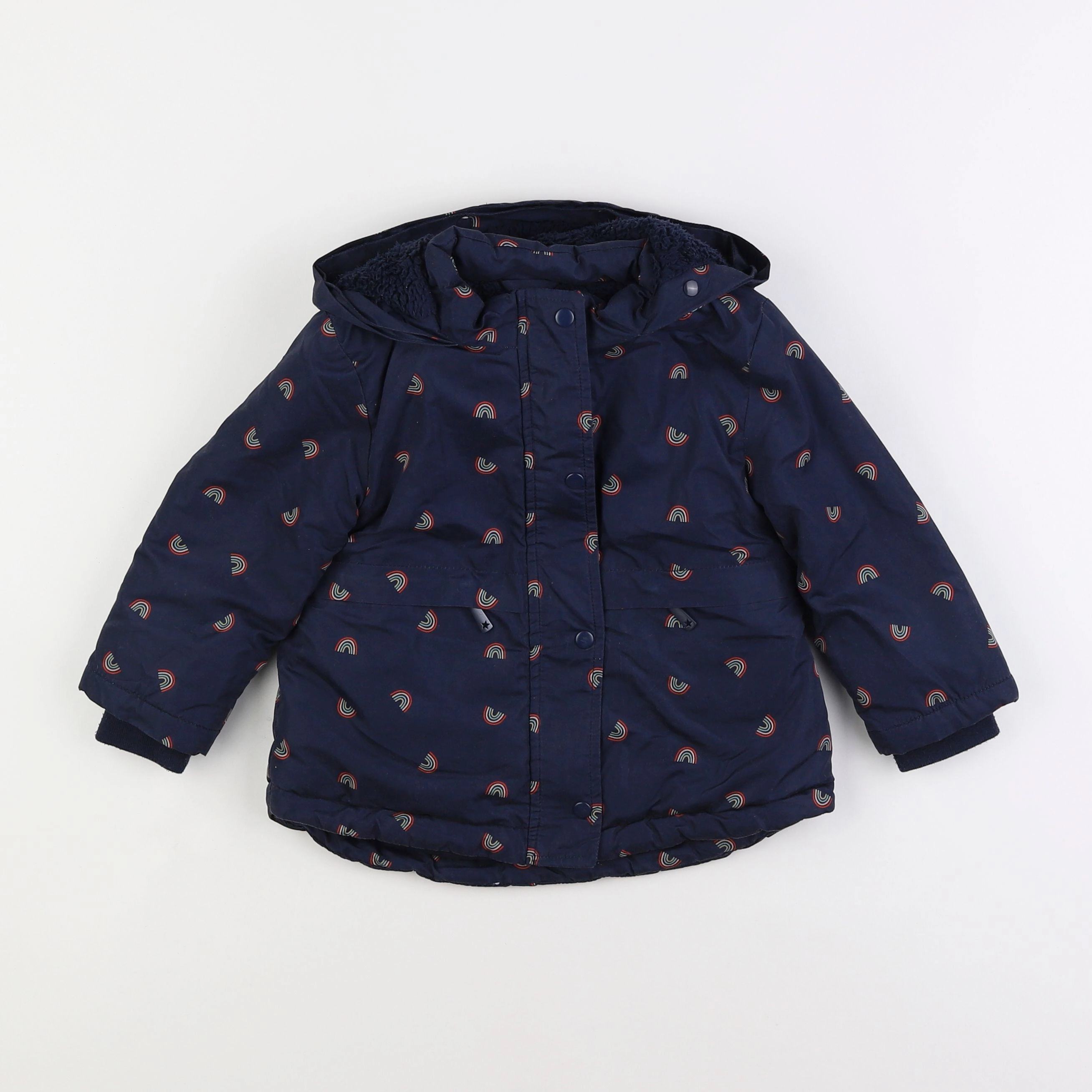 Vertbaudet - parka bleu - 2 ans