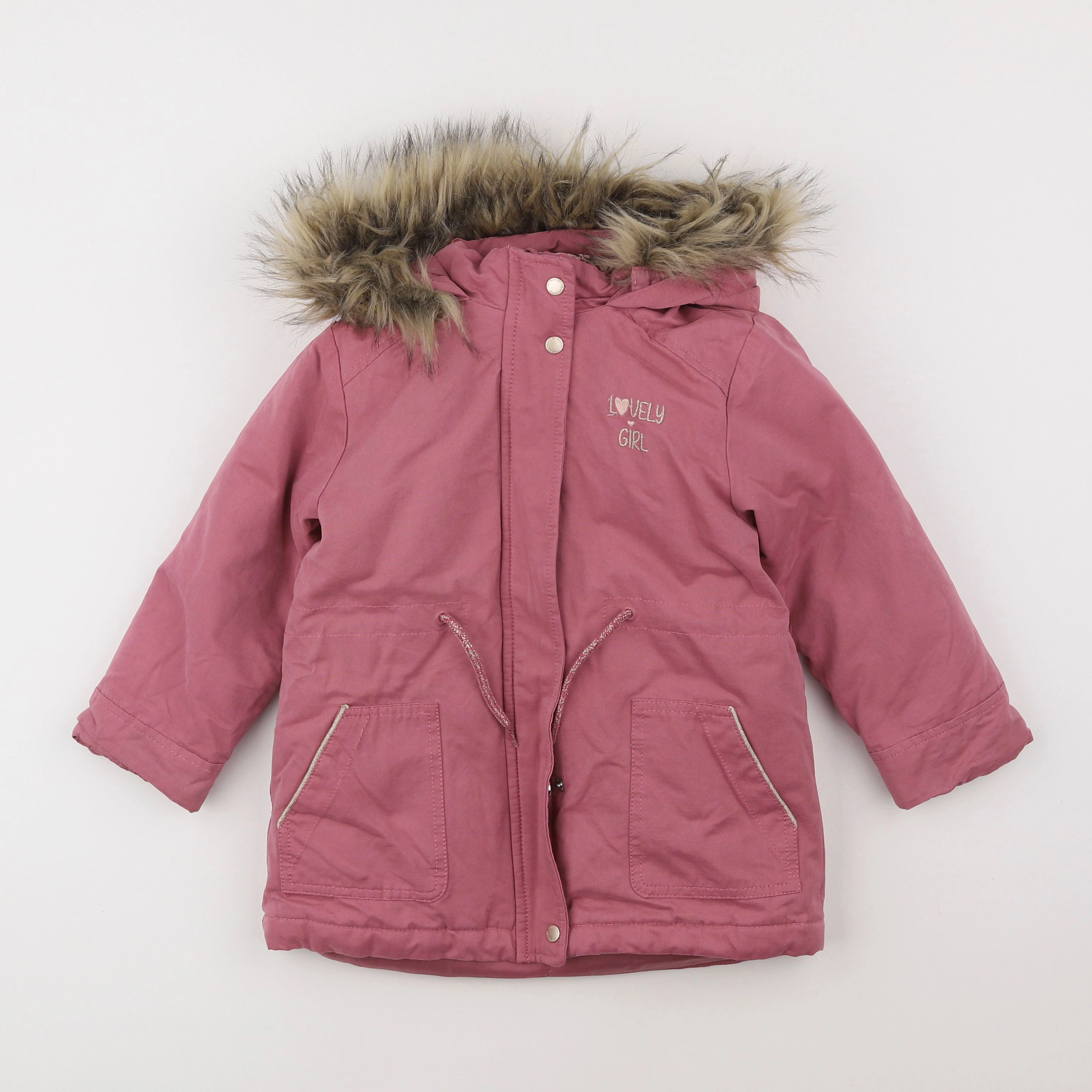 Vertbaudet - parka rose - 5 ans