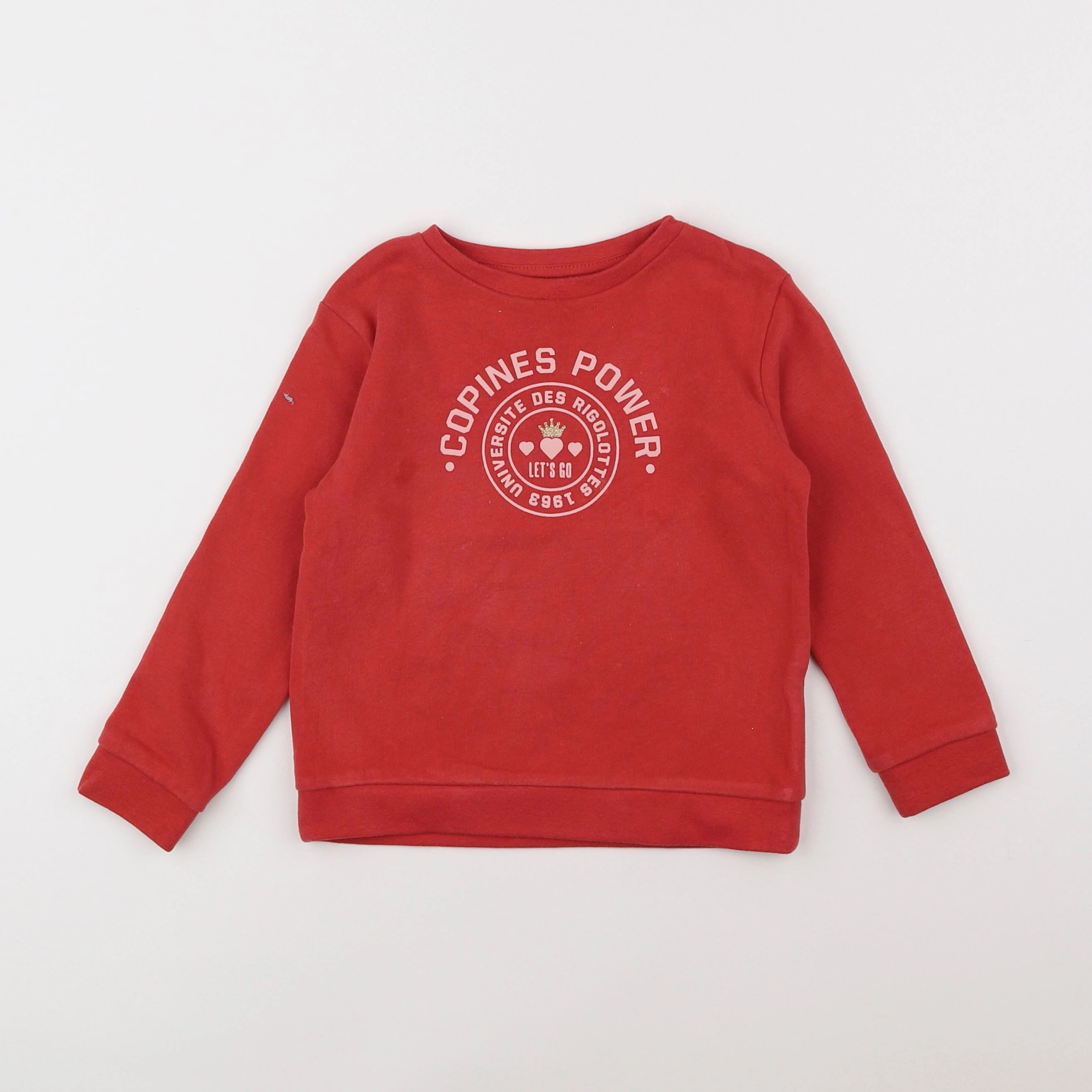 Vertbaudet - sweat rose - 4 ans