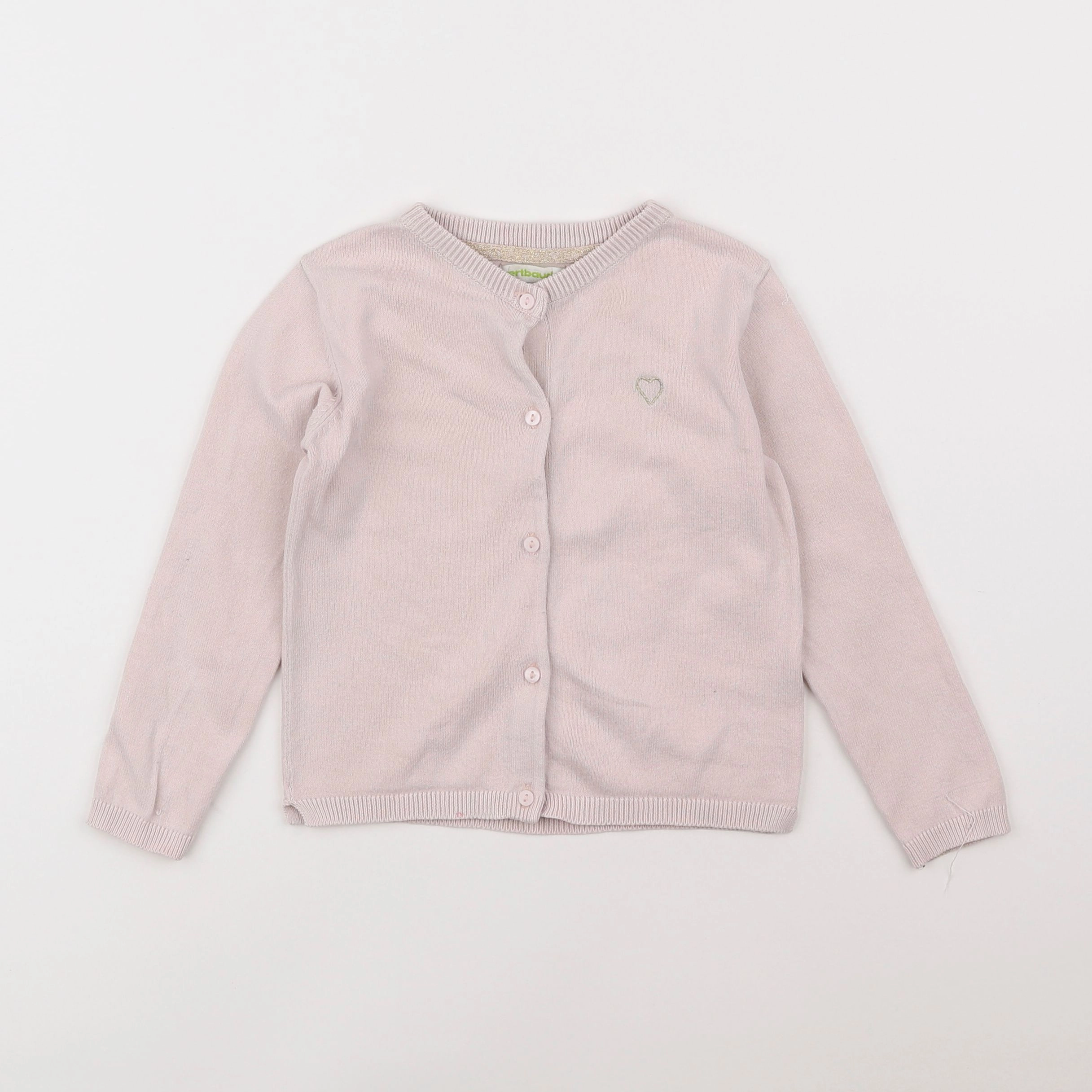 Vertbaudet - gilet rose - 4 ans