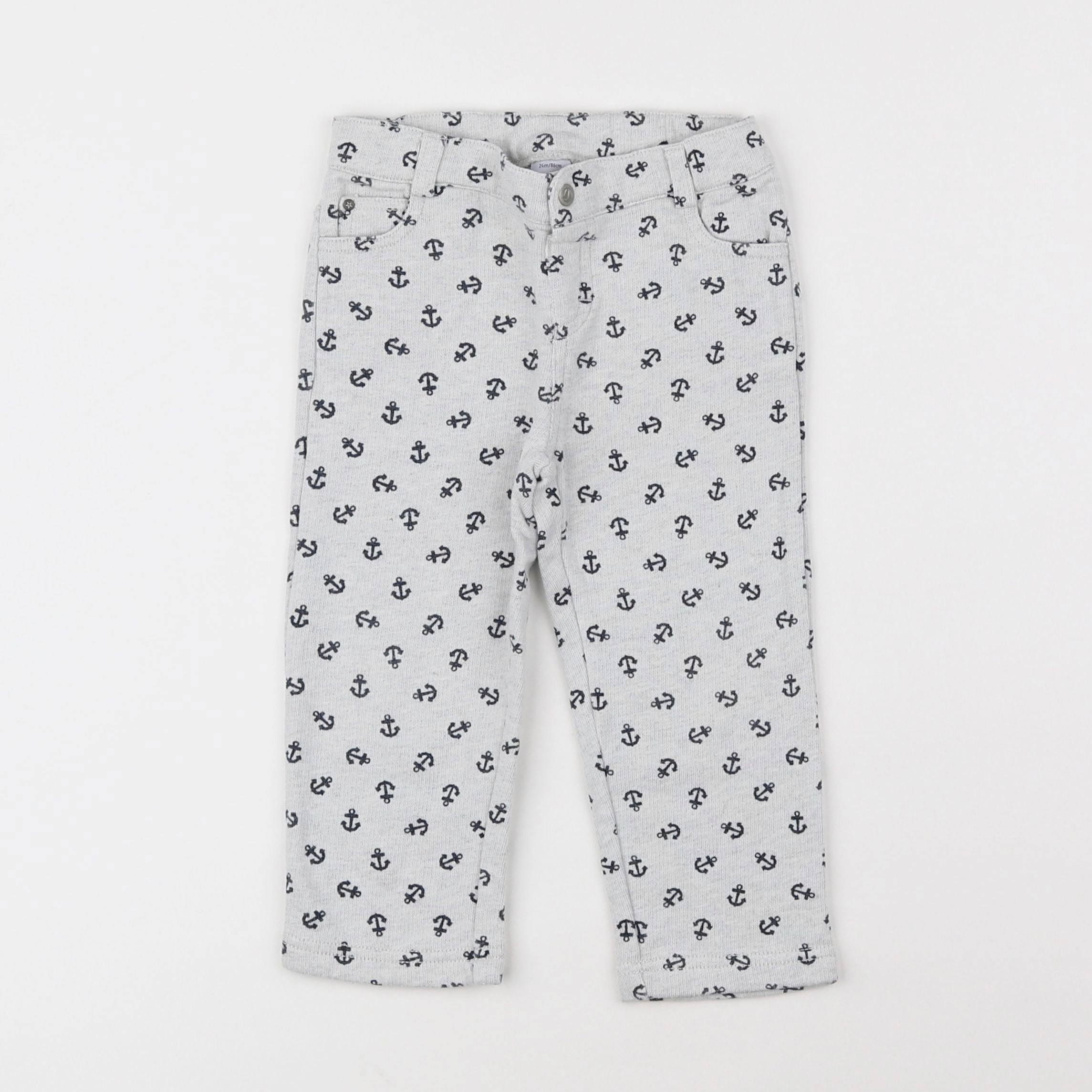 Petit Bateau - pantalon gris - 2 ans