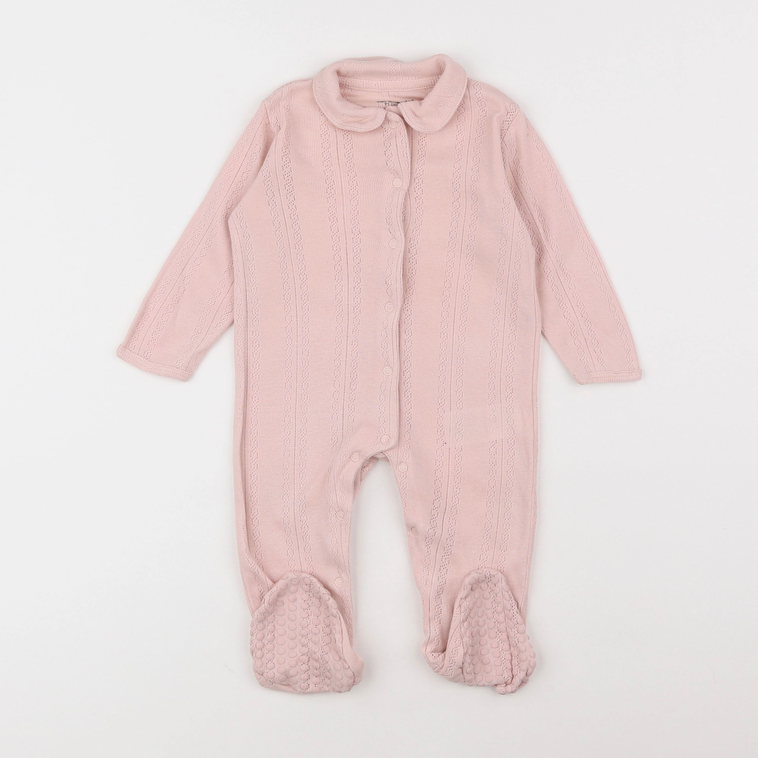 Vertbaudet - pyjama coton rose - 9 mois