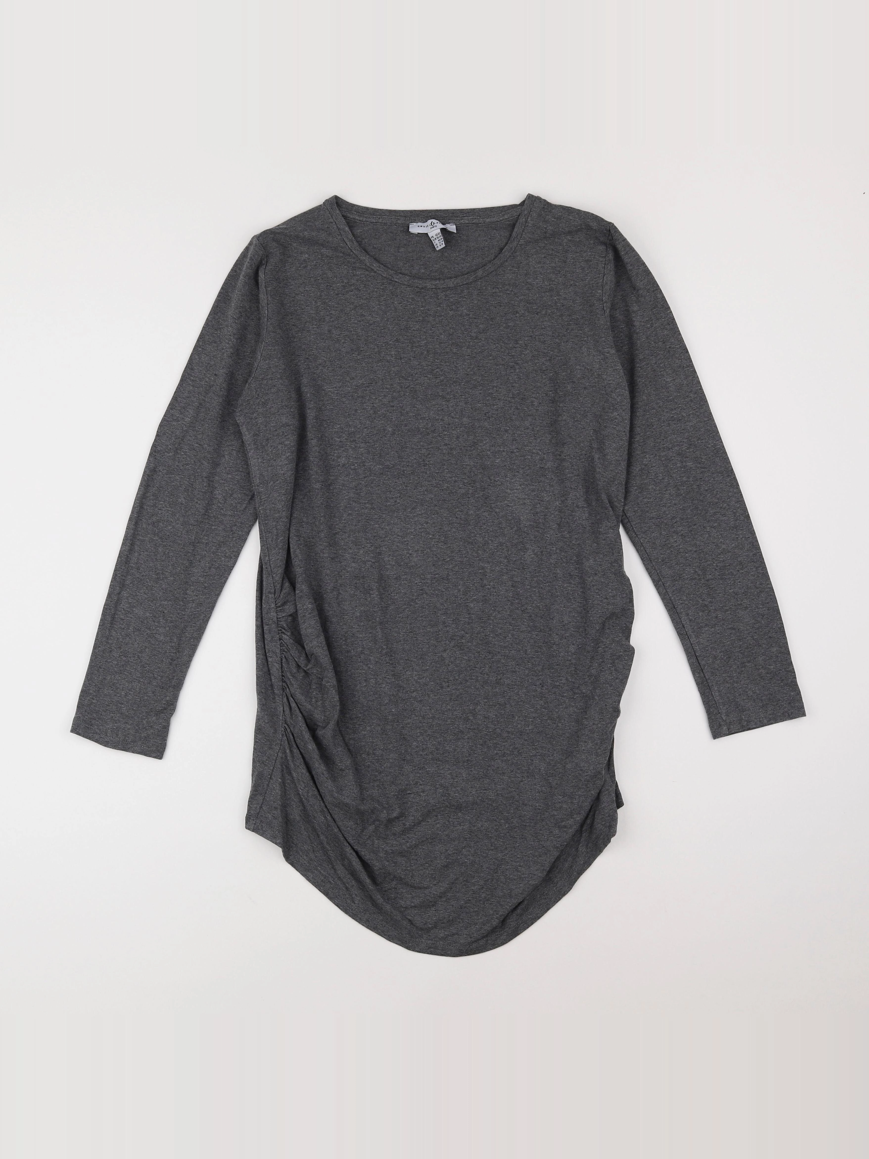 Envie de fraise - tee-shirt grossesse gris - 40 à 42