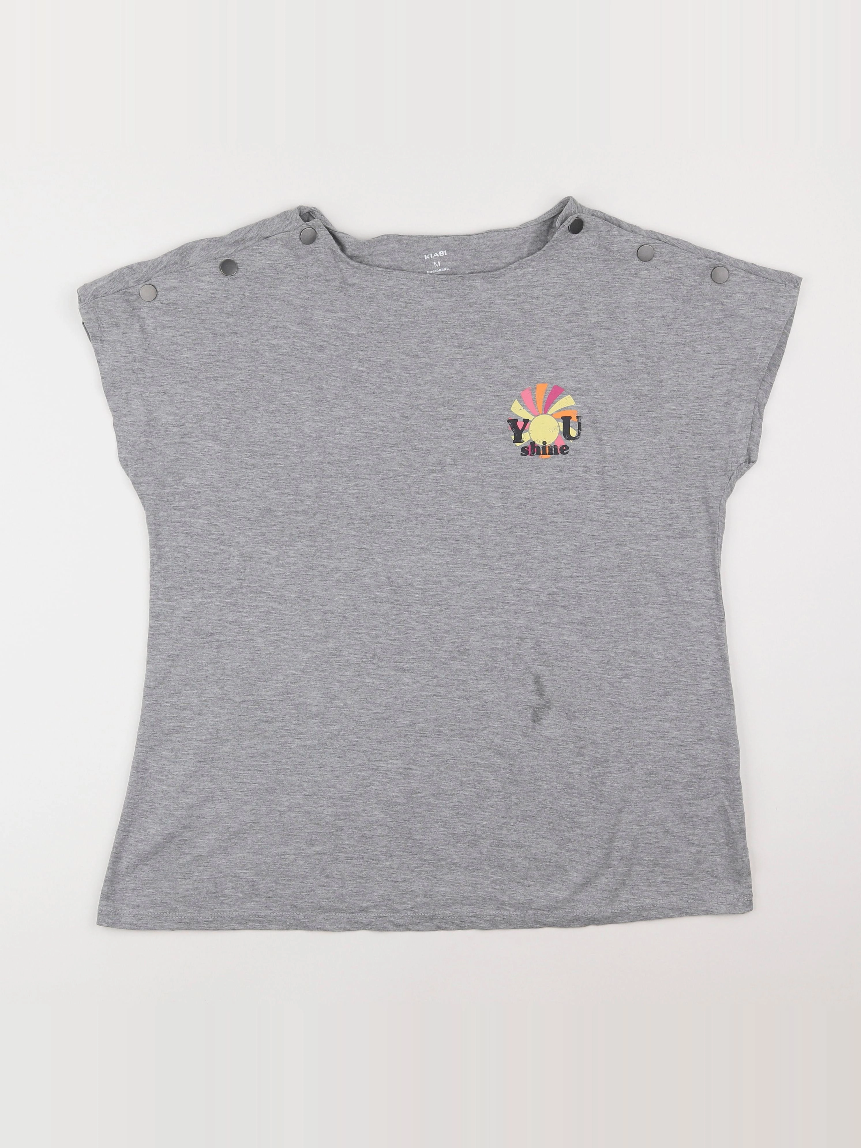 Kiabi - tee-shirt grossesse gris - 38