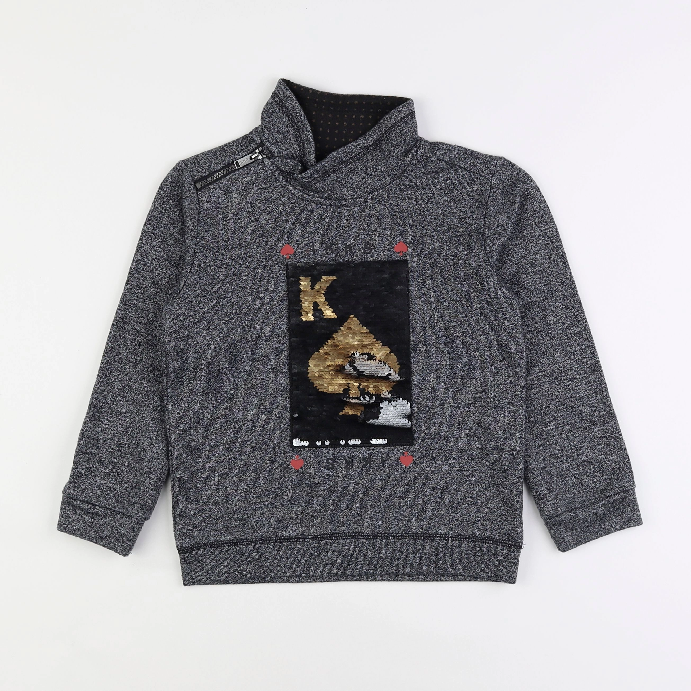 IKKS - pull gris - 6 ans