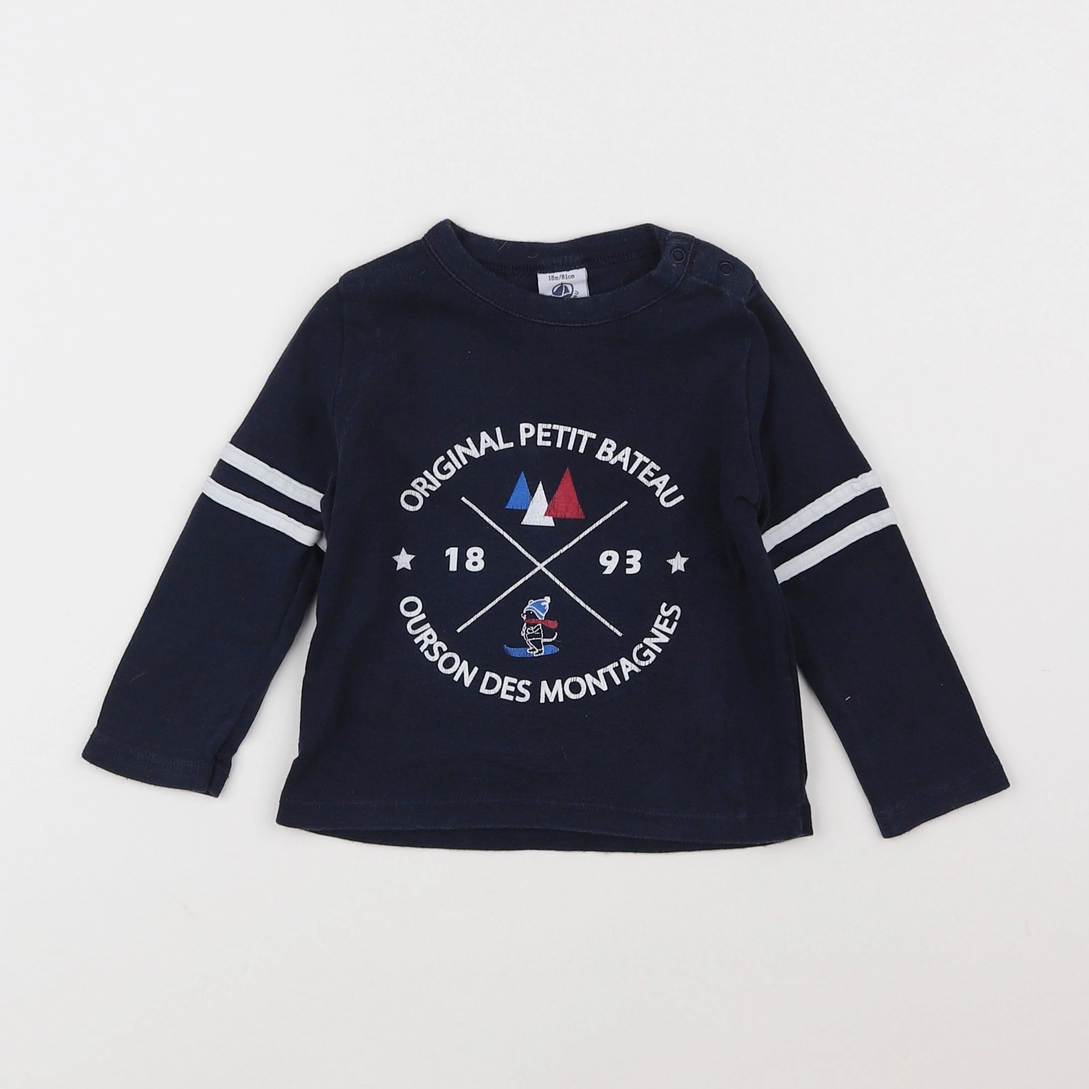 Petit Bateau - tee-shirt bleu - 18 mois