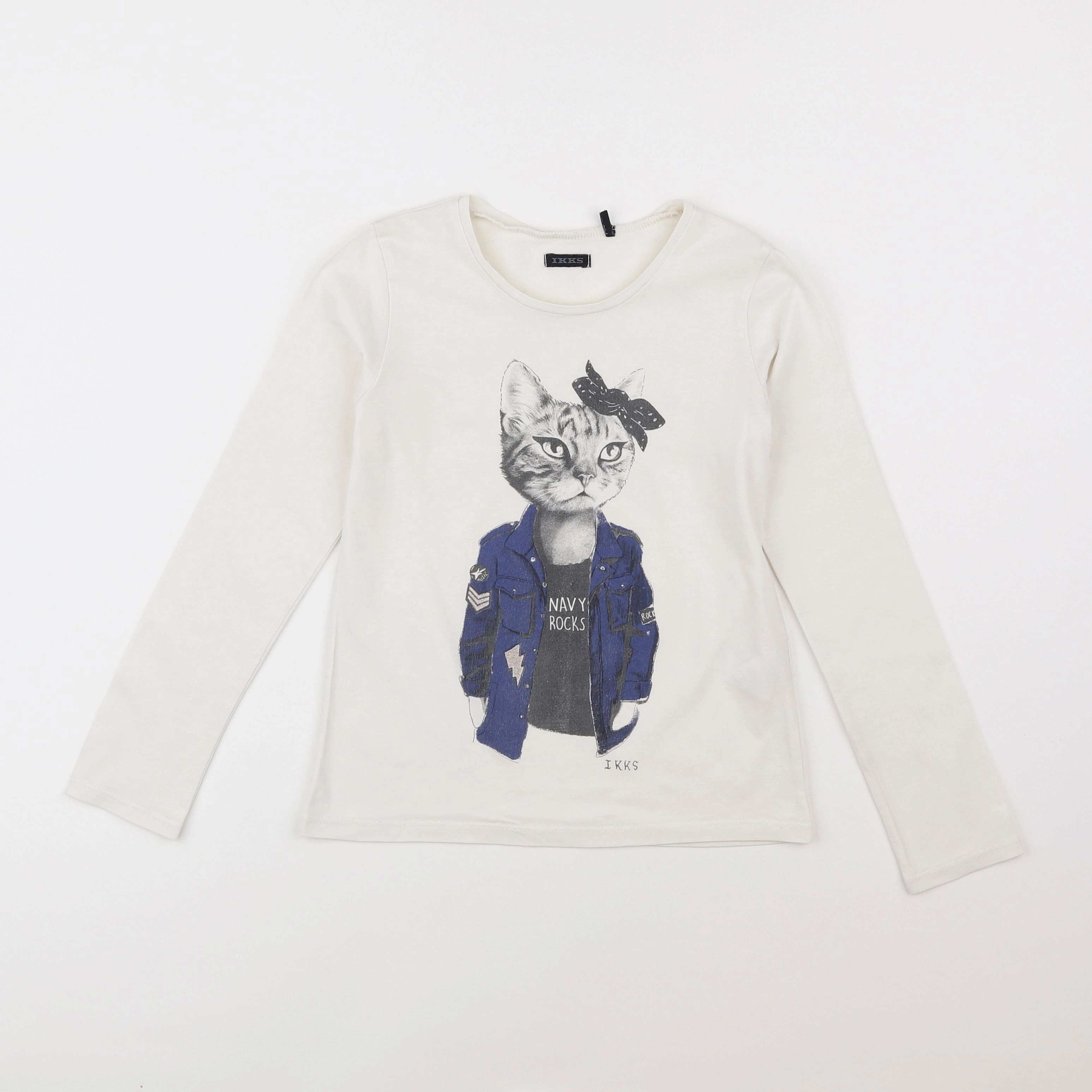 IKKS - tee-shirt blanc - 8 ans