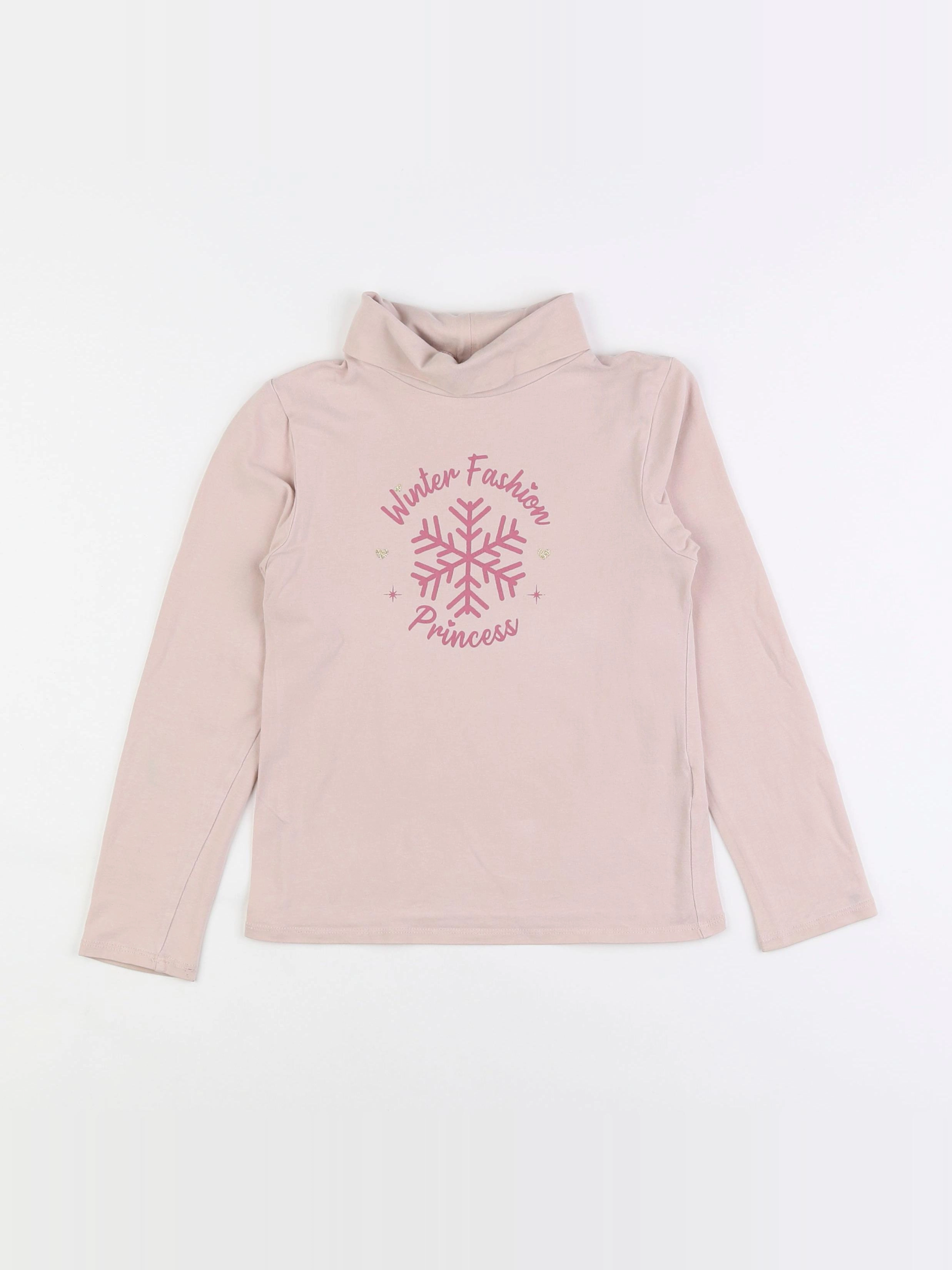 Vertbaudet - sous-pull rose - 8 ans